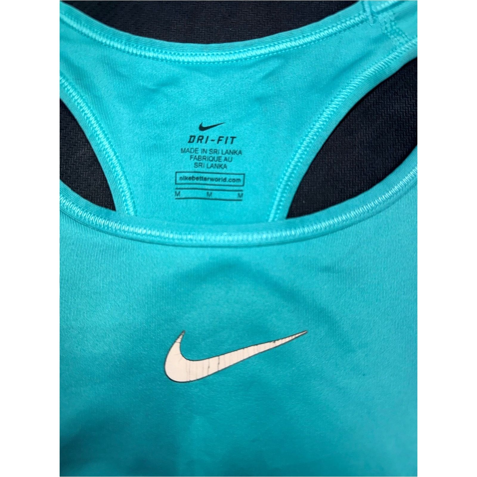 Nike Nike Pro Dri-FIT Teal Sports Bra Size M / US 6-8 / IT 42-44 - 4 Thumbnail
