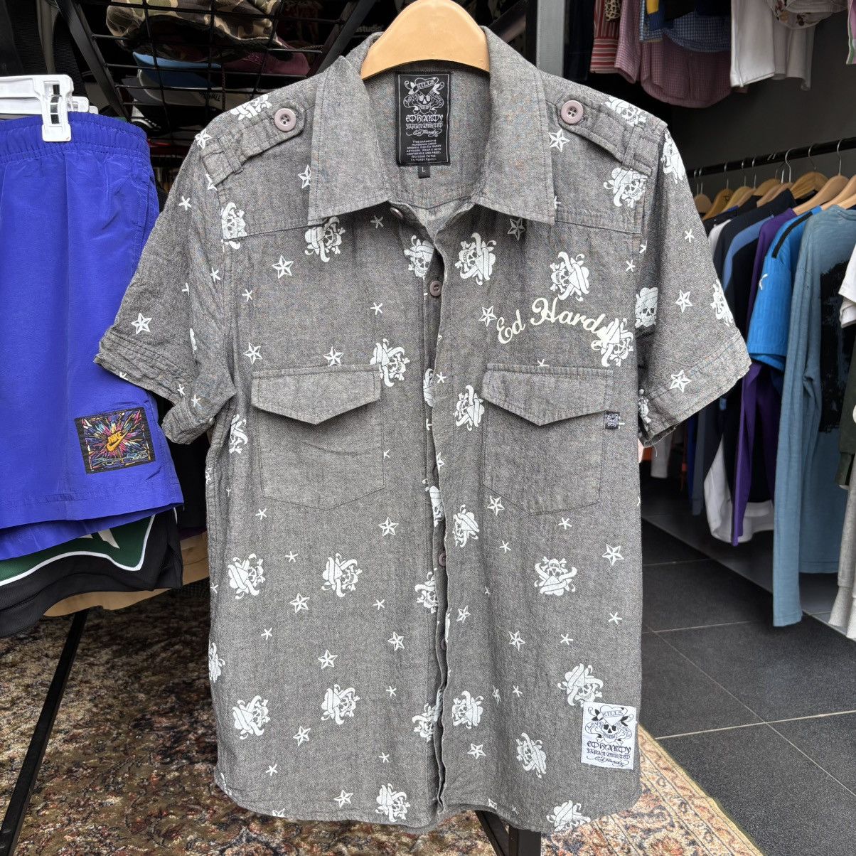 Ed Hardy Ed Hardy Work All Over Print Shirts Size US L / EU 52-54 / 3 - 1 Thumbnail