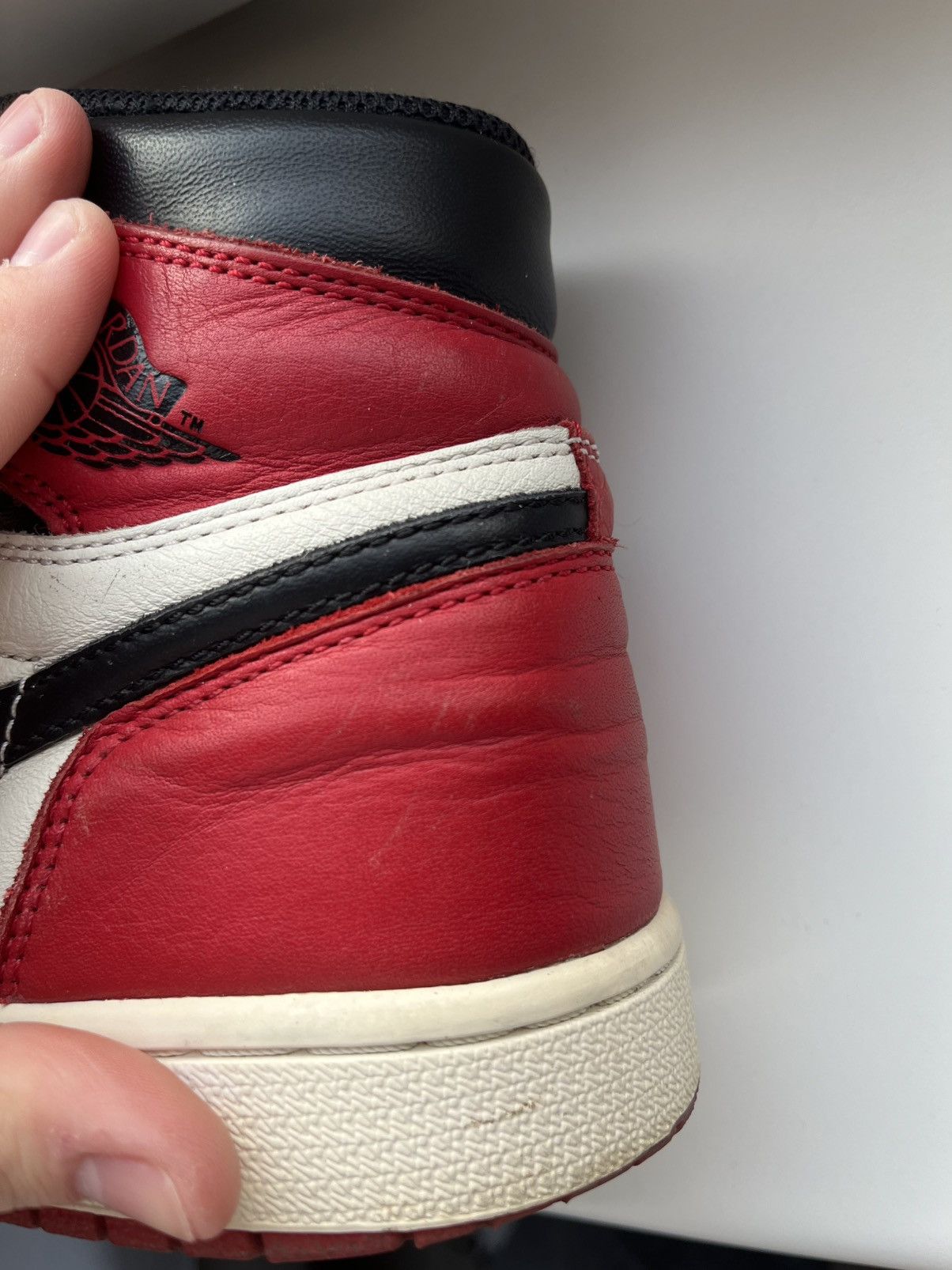 Jordan Brand × Nike Jordan 1 Bred Toe Size US 8.5 / EU 41-42 - 10 Thumbnail