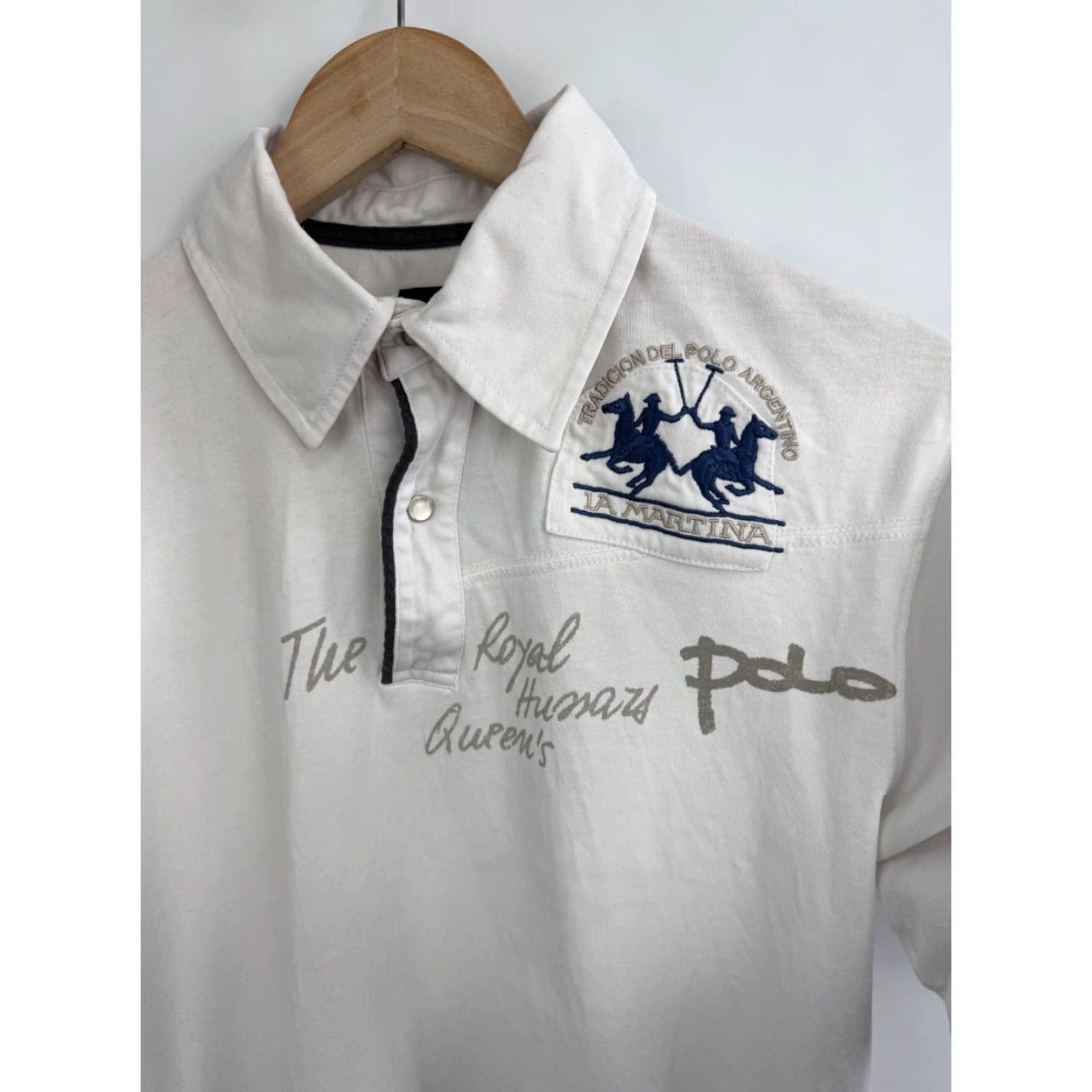 La Martina VINTAGE LA MARTINA Polo Shirt Mens L White Buenos Aires Y2K Rare Retro Size US L / EU 52-54 / 3 - 6 Thumbnail