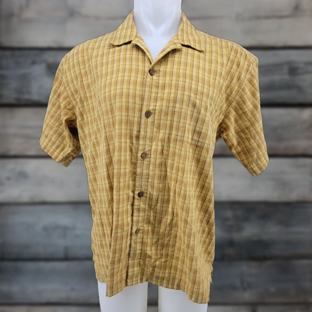 Patagonia Patagonia Shirt Mens Large Short Sleeve Button-Front Yellow Plaid Check Shirt Size US L / EU 52-54 / 3 - 1 Thumbnail