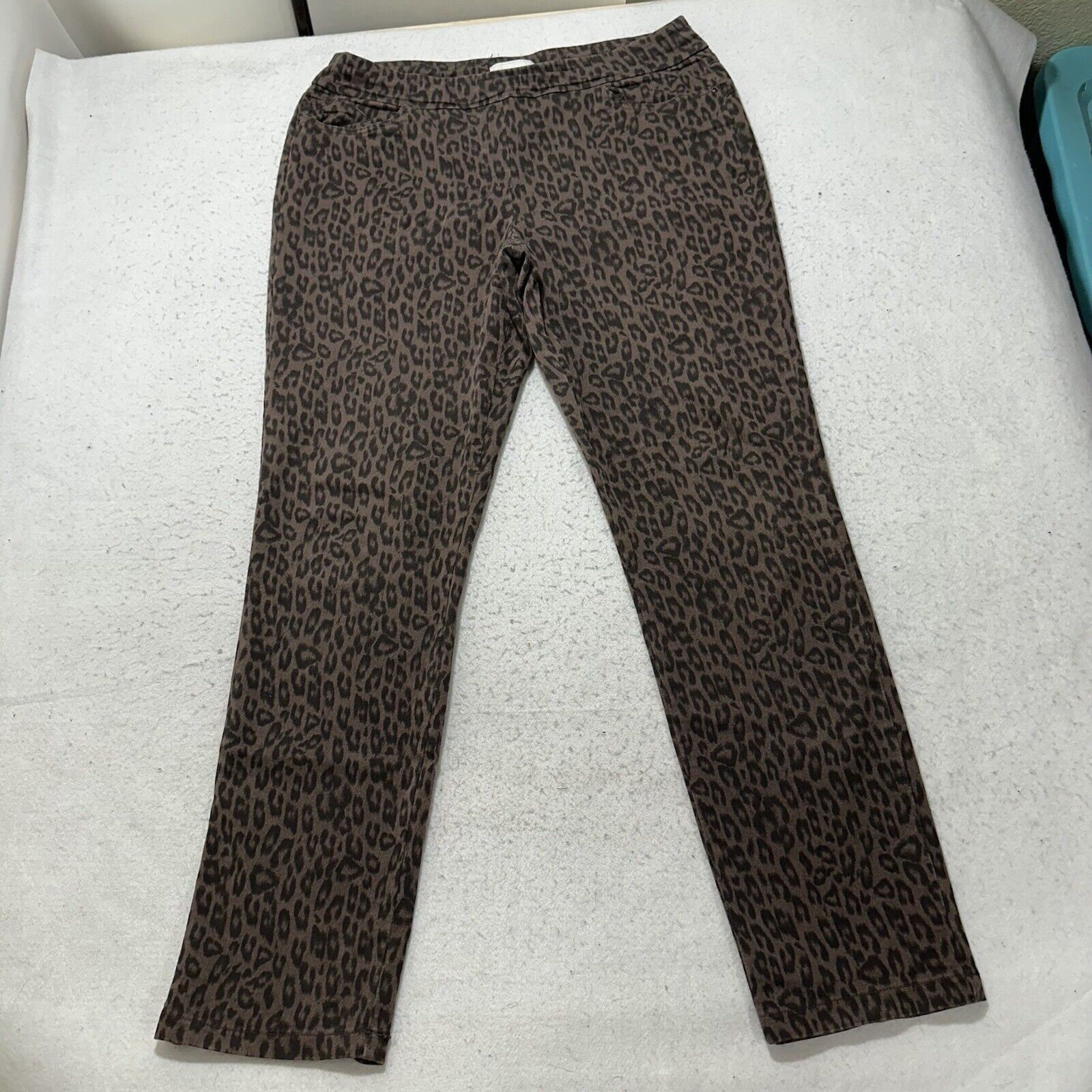 Liz Claiborne Liz Claiborne 10 Classic Pull On Stretch Pants Leopard Print Size 32" / US 10 / IT 46 - 1 Thumbnail