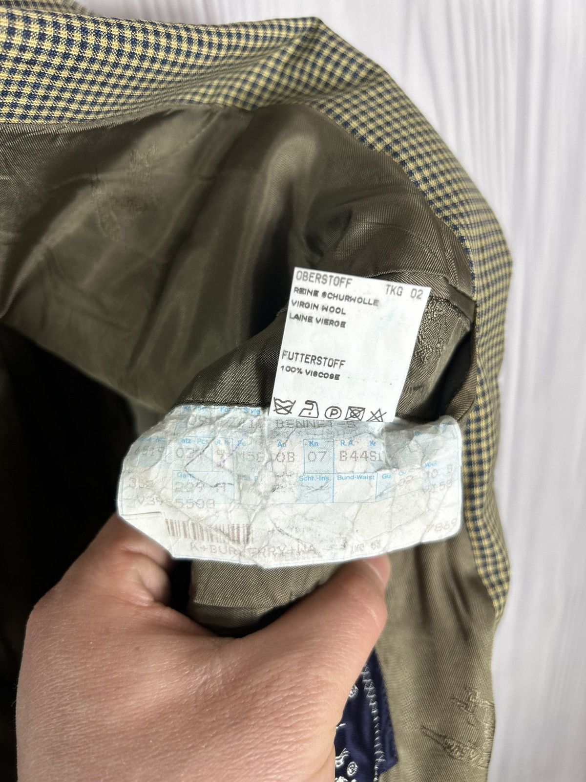 Burberry Vintage Burberrys Check Blazer Jacket Size 56 Made Germany Size 46R - 12 Thumbnail