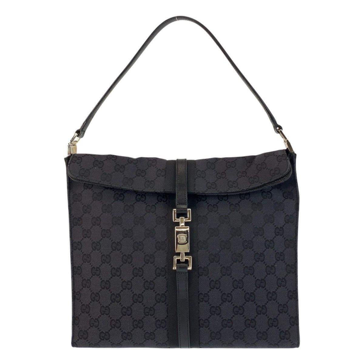 Gucci Gucci GG Canvas/leather Jackie 2Way Bag 0013355 Canvas Shoulder Bag 001 3355 in Black, Women's