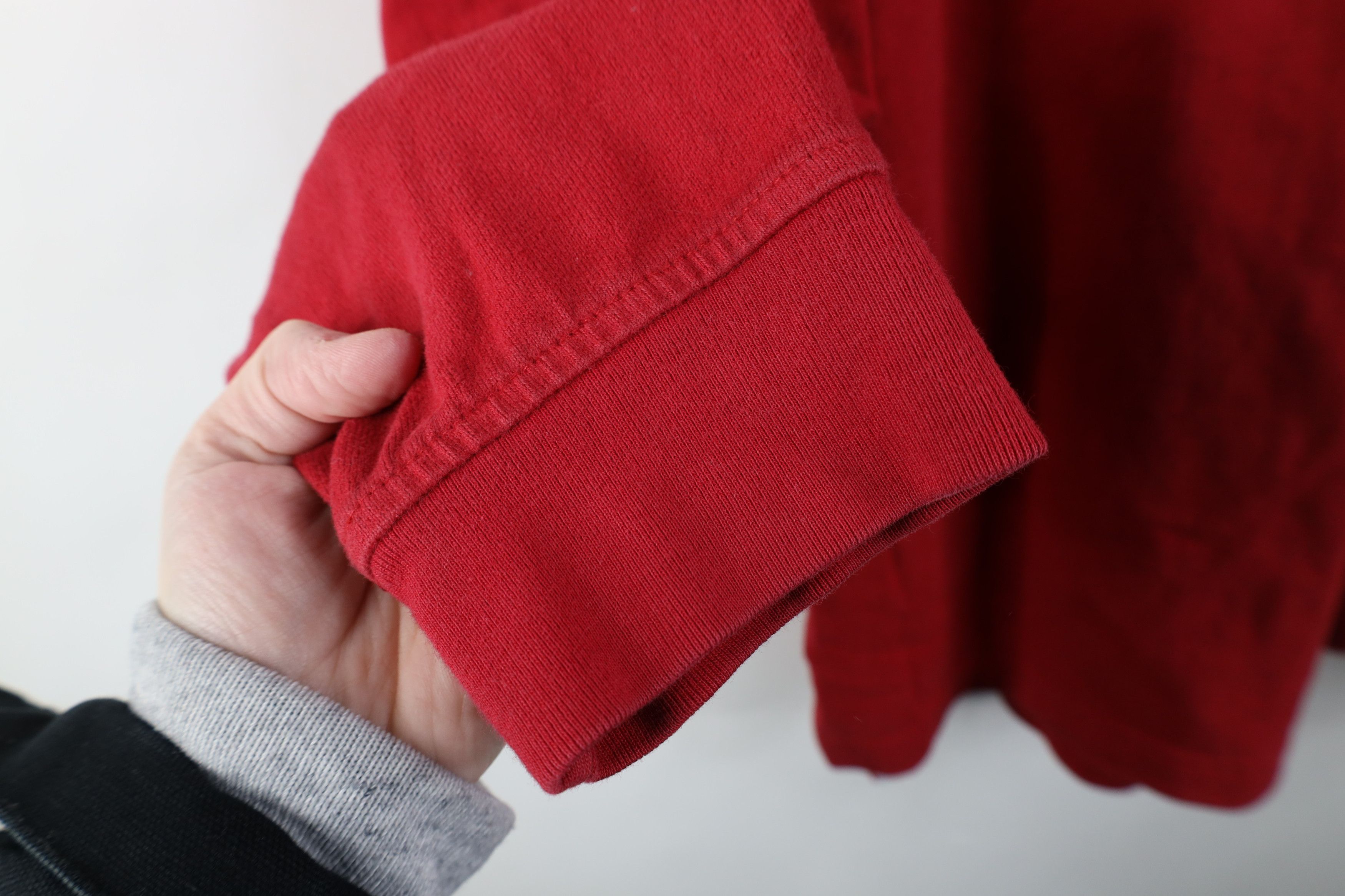 L.L. Bean Vintage LL Bean Heavy Elbow Patch Long Sleeve Rugby Polo Red Size US L / EU 52-54 / 3 - 6 Thumbnail