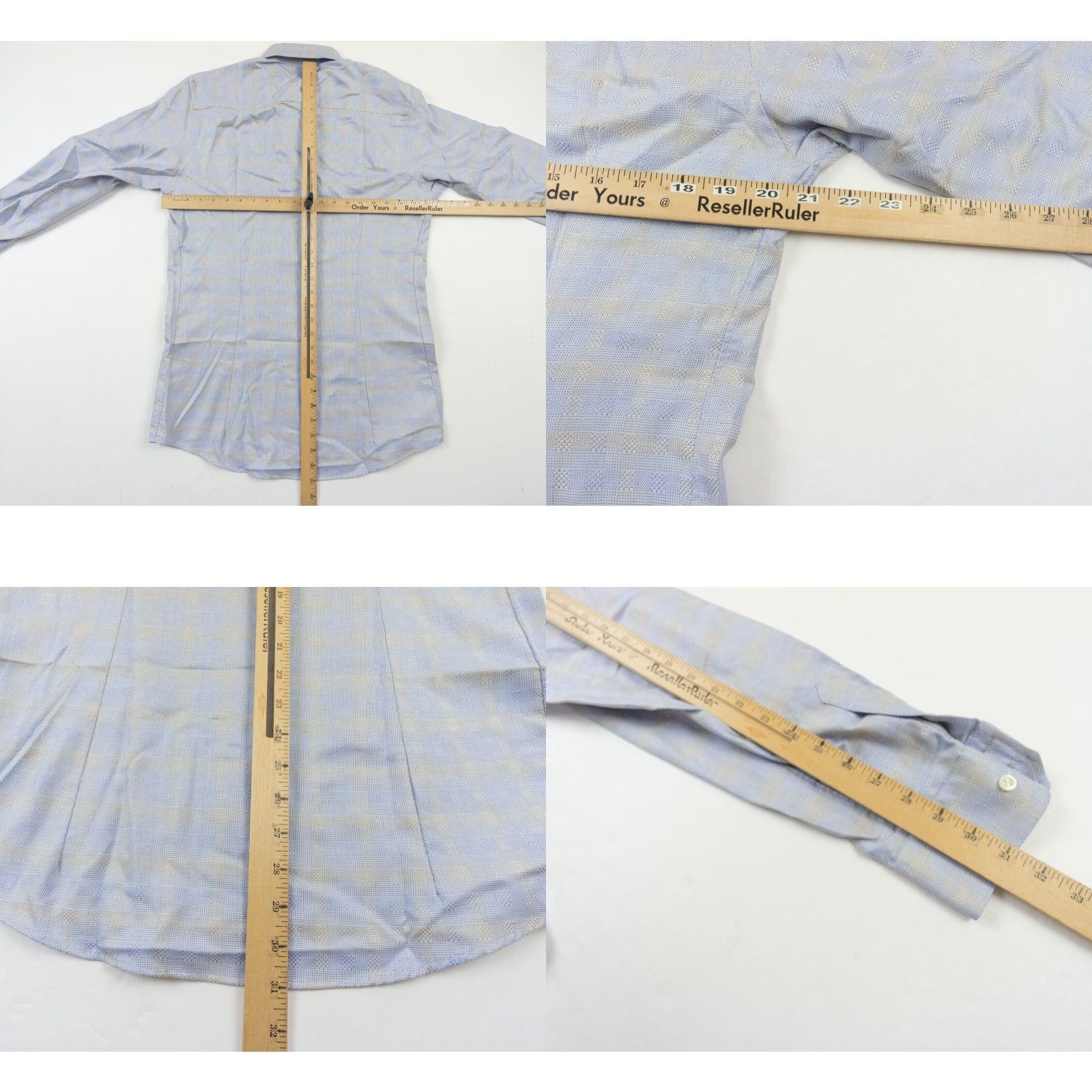 Eton VINTAGE ETON Men’s Button-Up Shirt Long Sleeve Check Cotton Blue 15.5 Business Casual Size US M / EU 48-50 / 2 - 8 Thumbnail