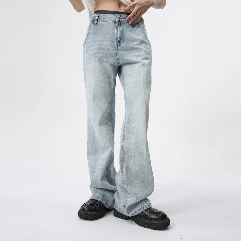 Jean × Vintage Wide Leg Bottom Denim Size US 32 / EU 48 - 1 Thumbnail