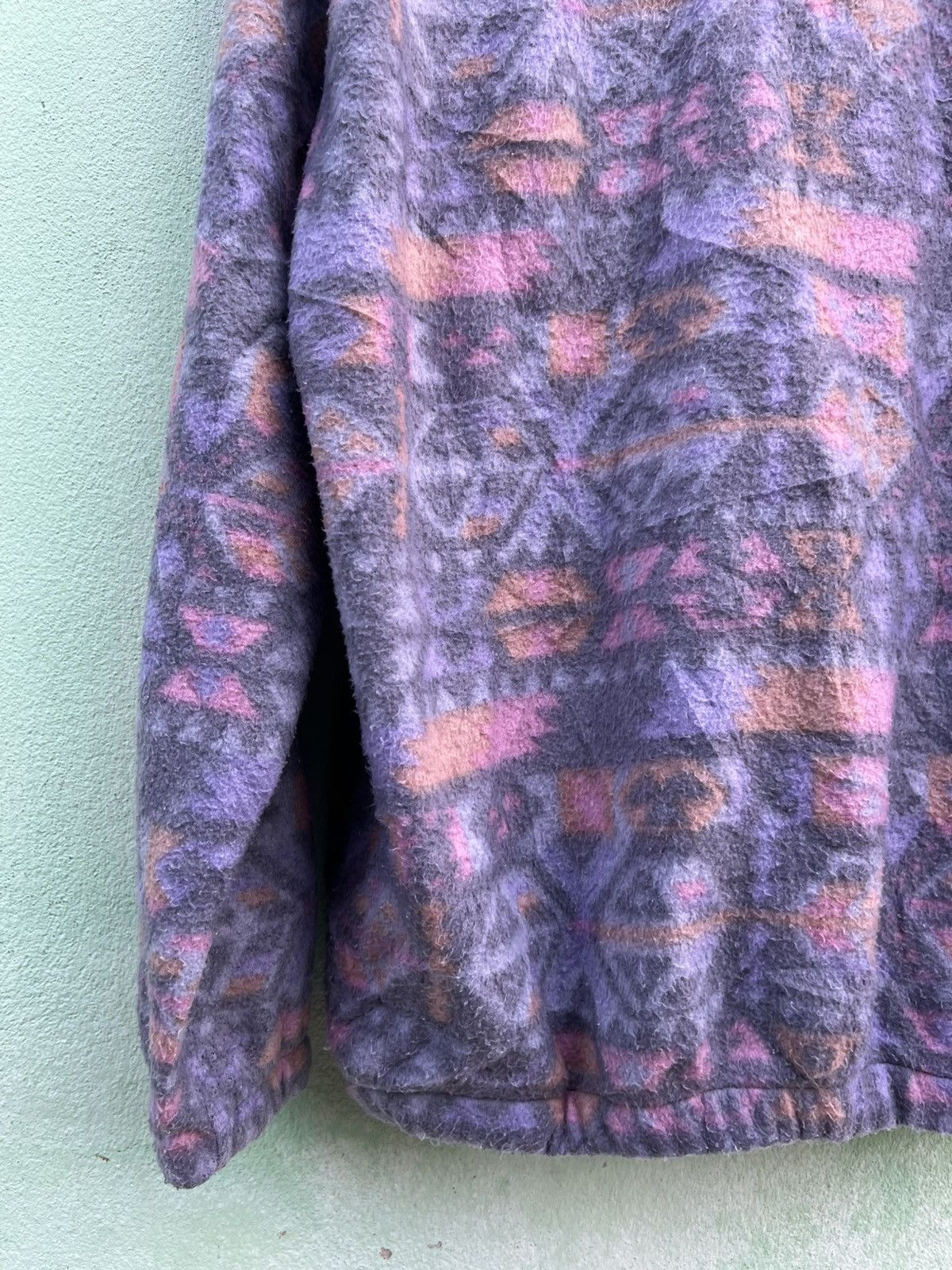Vanson Leathers Vtg VANSON Sportswear Whistler Fleece Aztec Pattern Pullover Size US XL / EU 56 / 4 - 4 Thumbnail