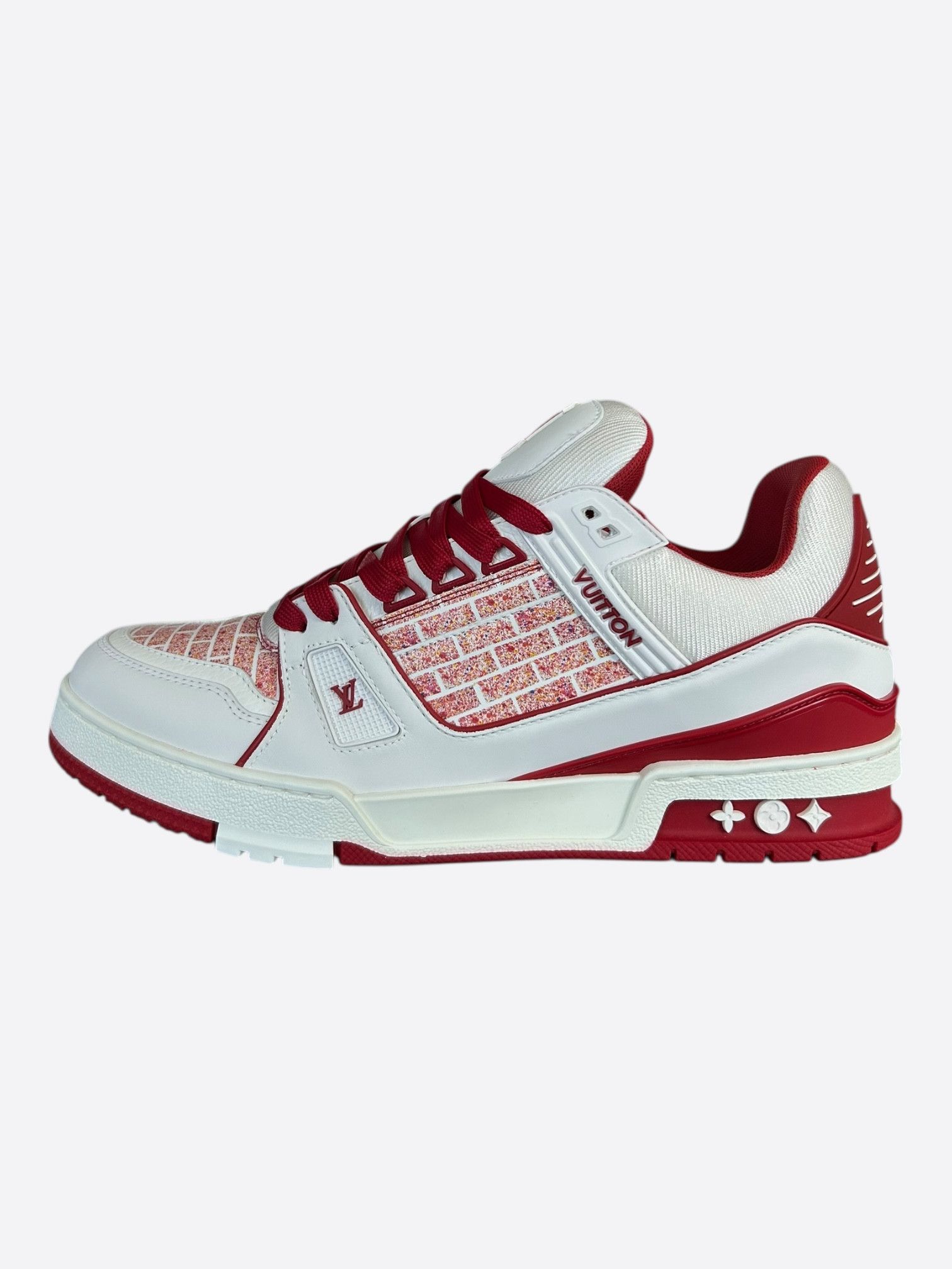 Louis Vuitton Louis Vuitton Lady Pink Red & White Residence Trainers Size US 9 / EU 42 - 3 Thumbnail