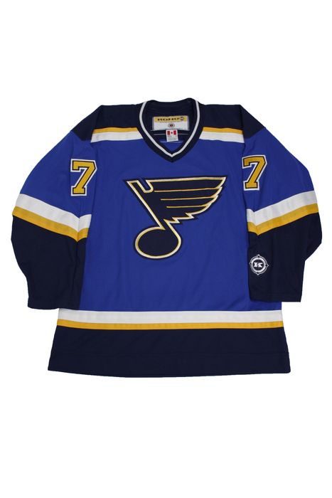 Vintage 90s St. Louis Blues Logo 7 Jersey Men's Large Blue NHL Made In USA