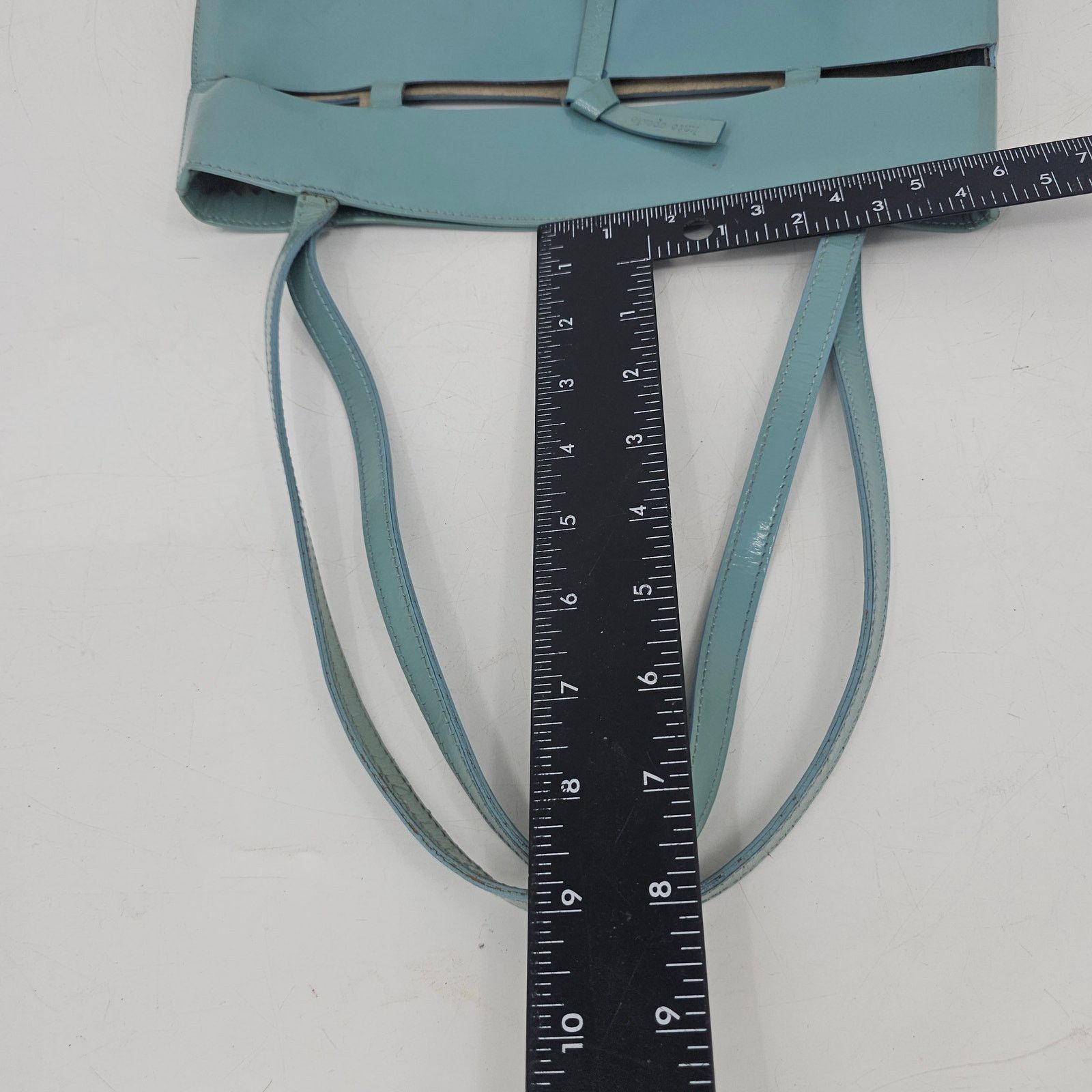 Kate Spade Vtg Kate Spade Robinegg Blue Patent Leather Bucket Tote Bag Size ONE SIZE - 12 Thumbnail