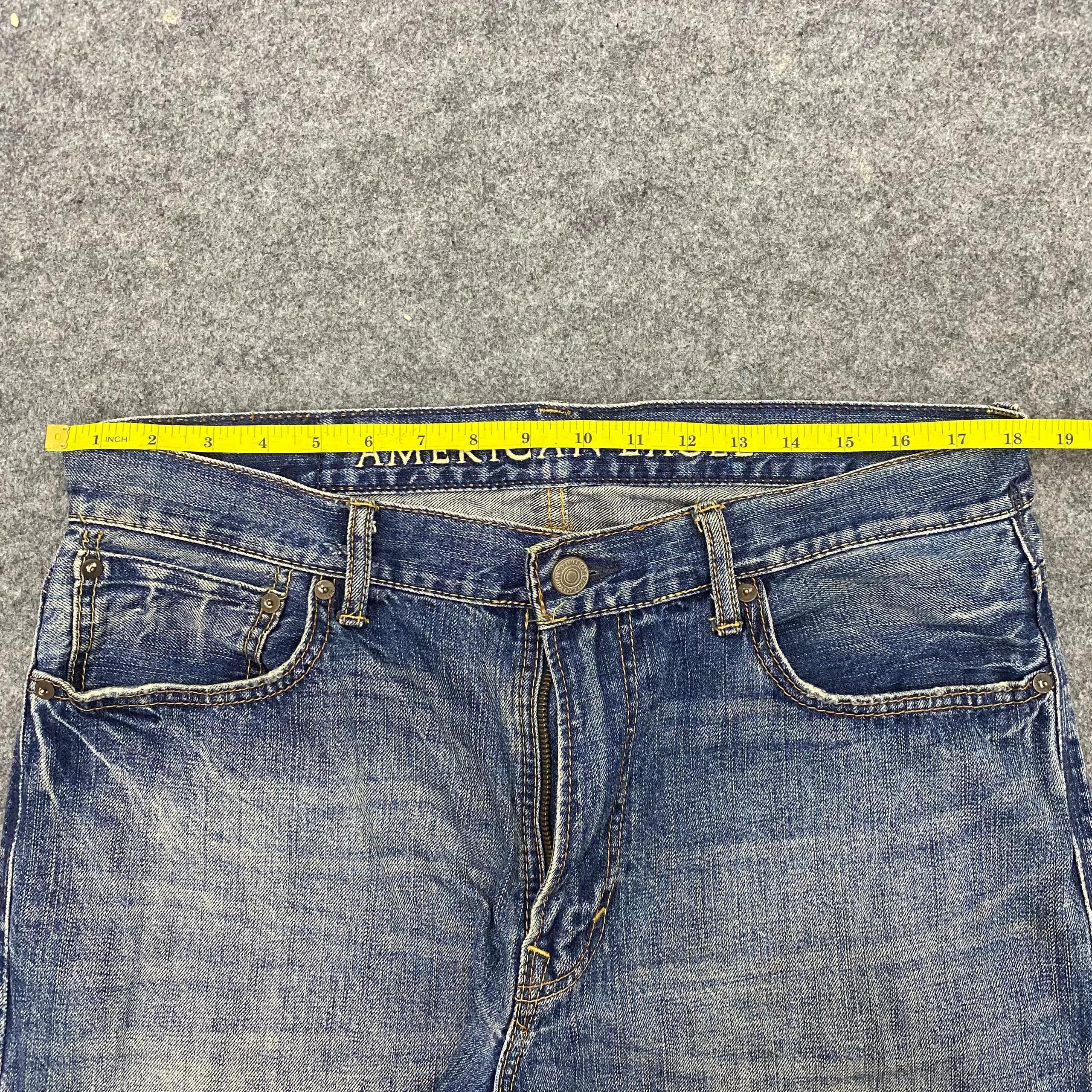 American Eagle Outfitters 💥Vintage American Eagle Qutfitters Distressed Denim Size US 36 / EU 52 - 4 Thumbnail