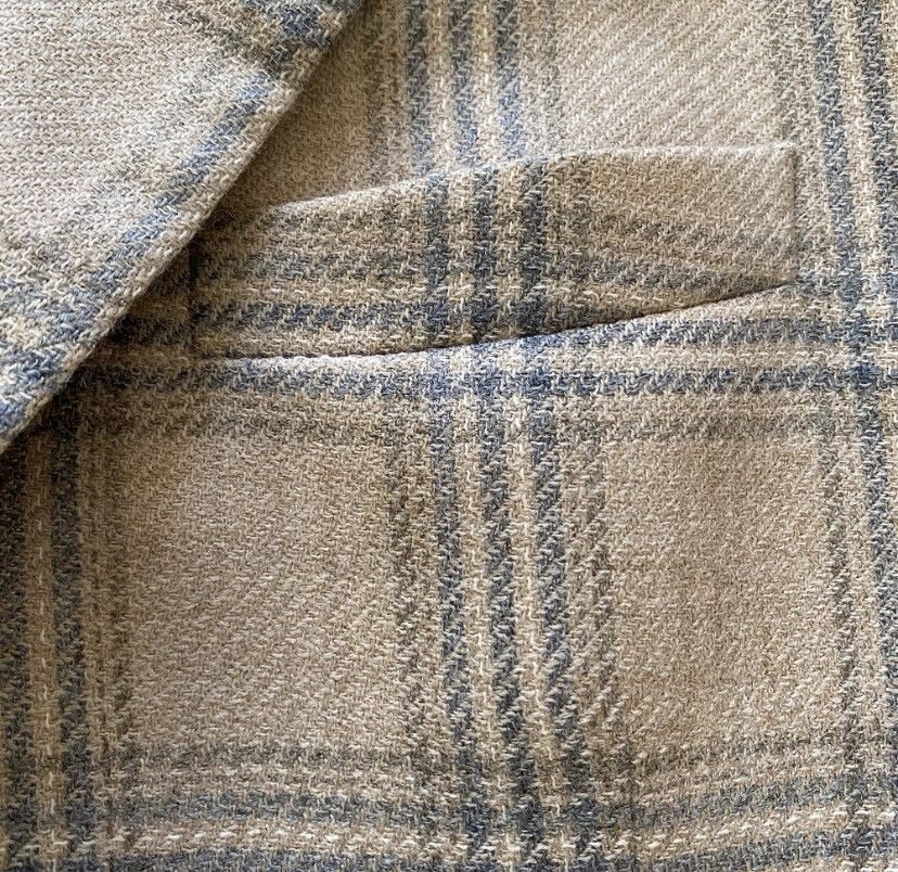 Tombolini Tombolini Wool Silk Blend Jacket Size 52L Size 52L - 4 Thumbnail