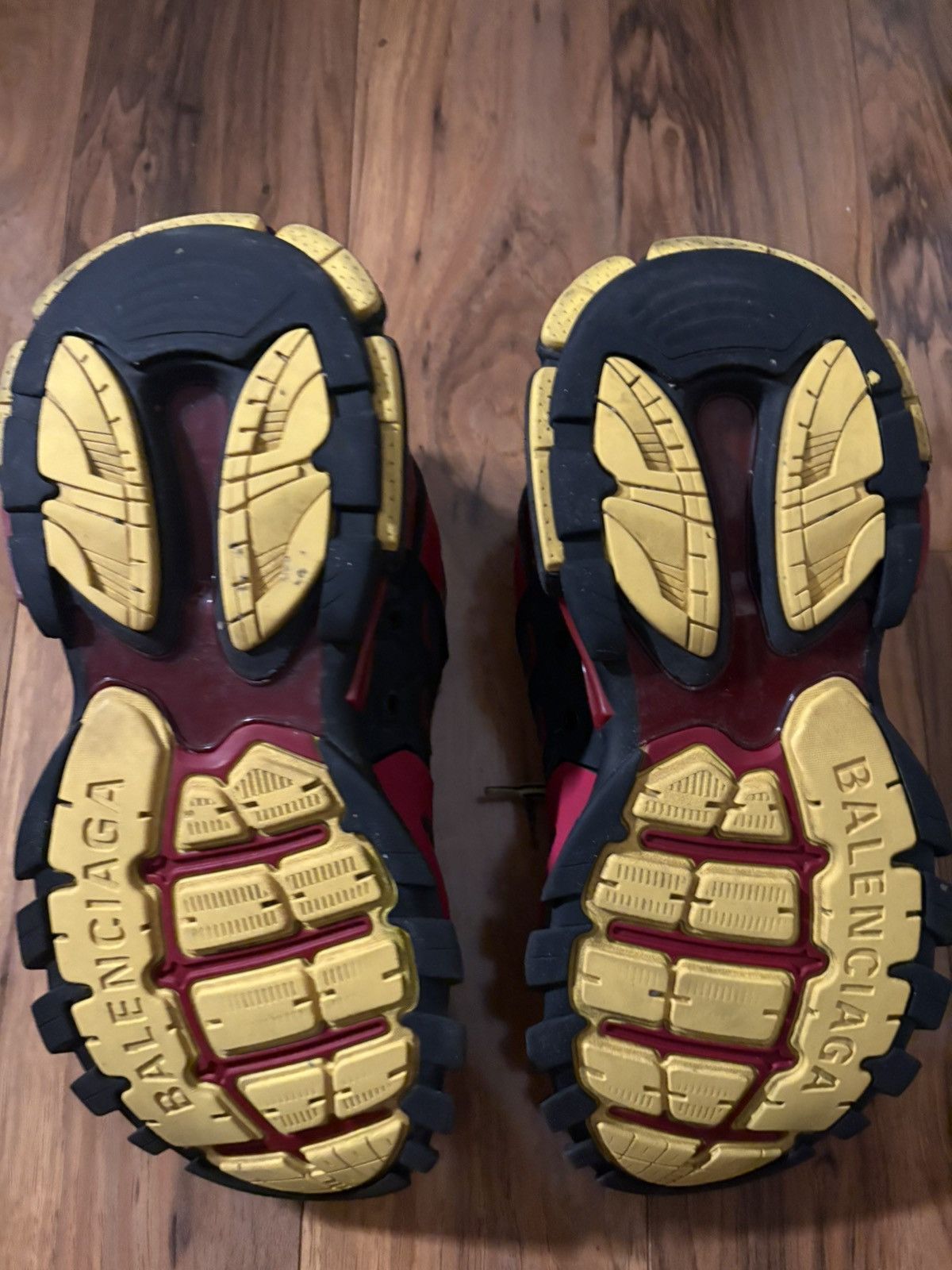 Balenciaga Balenciaga red and yellow track Size US 10 / EU 43 - 3 Thumbnail