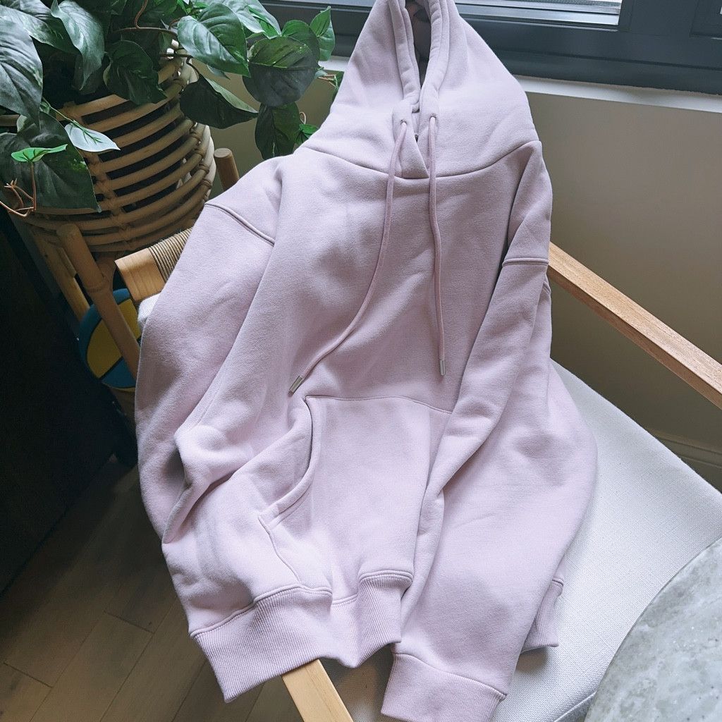 Zara Light Lilac Fleece Hoodie Size L / US 10 / IT 46 - 8 Thumbnail