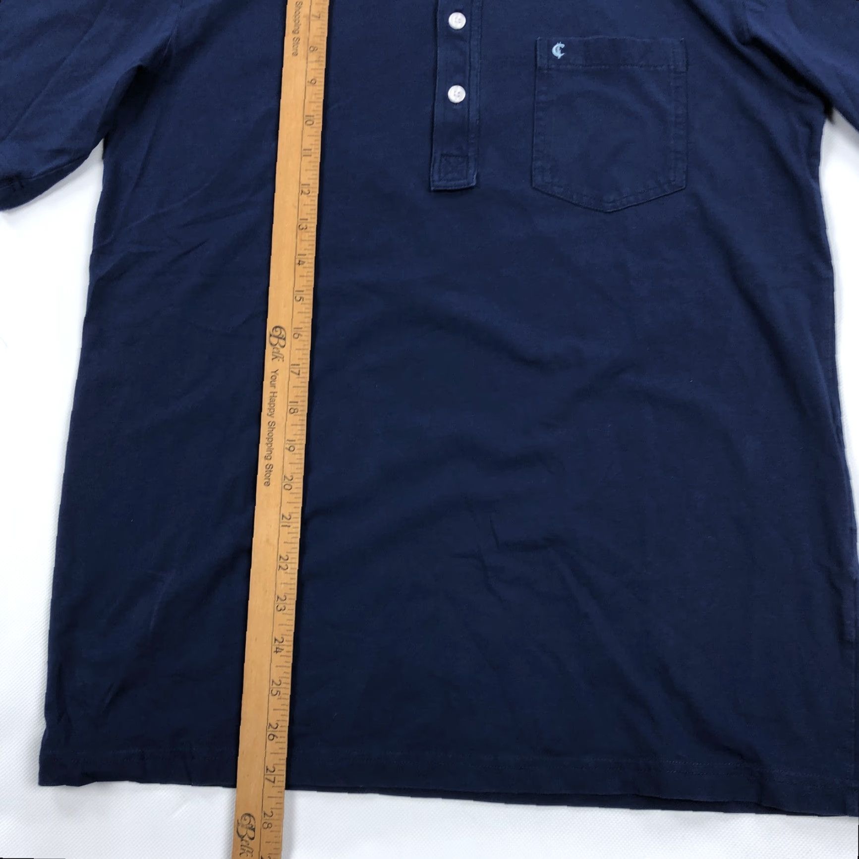 Vintage CRICQUET Polo Shirt Navy Blue Short Sleeve with Pocket Mens M Regular Cotton Spandex Pima Button Collared Embroidered Logo Casual Shirt Size US M / EU 48-50 / 2 - 6 Thumbnail