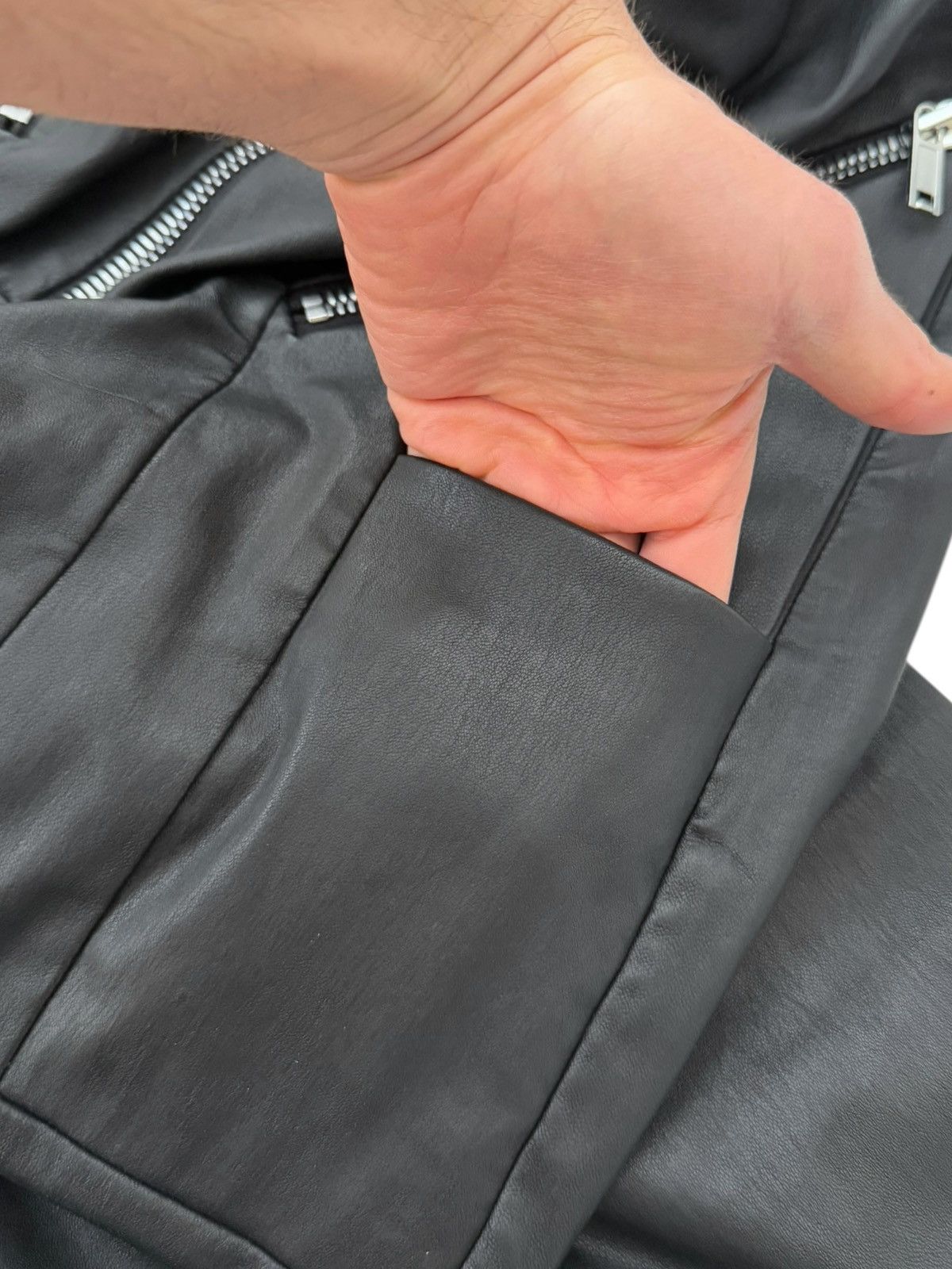 Rick Owens 2023 Luxor Strobe Lambskin Cargo Pants Size US 30 / EU 46 - 13 Thumbnail
