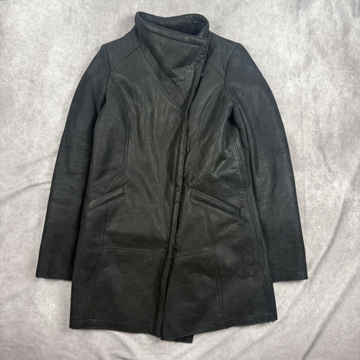 Danier Rick Owens Style Asymmetric Danier Leather Jacket Size US XS / EU 42 / 0 - 1 Thumbnail