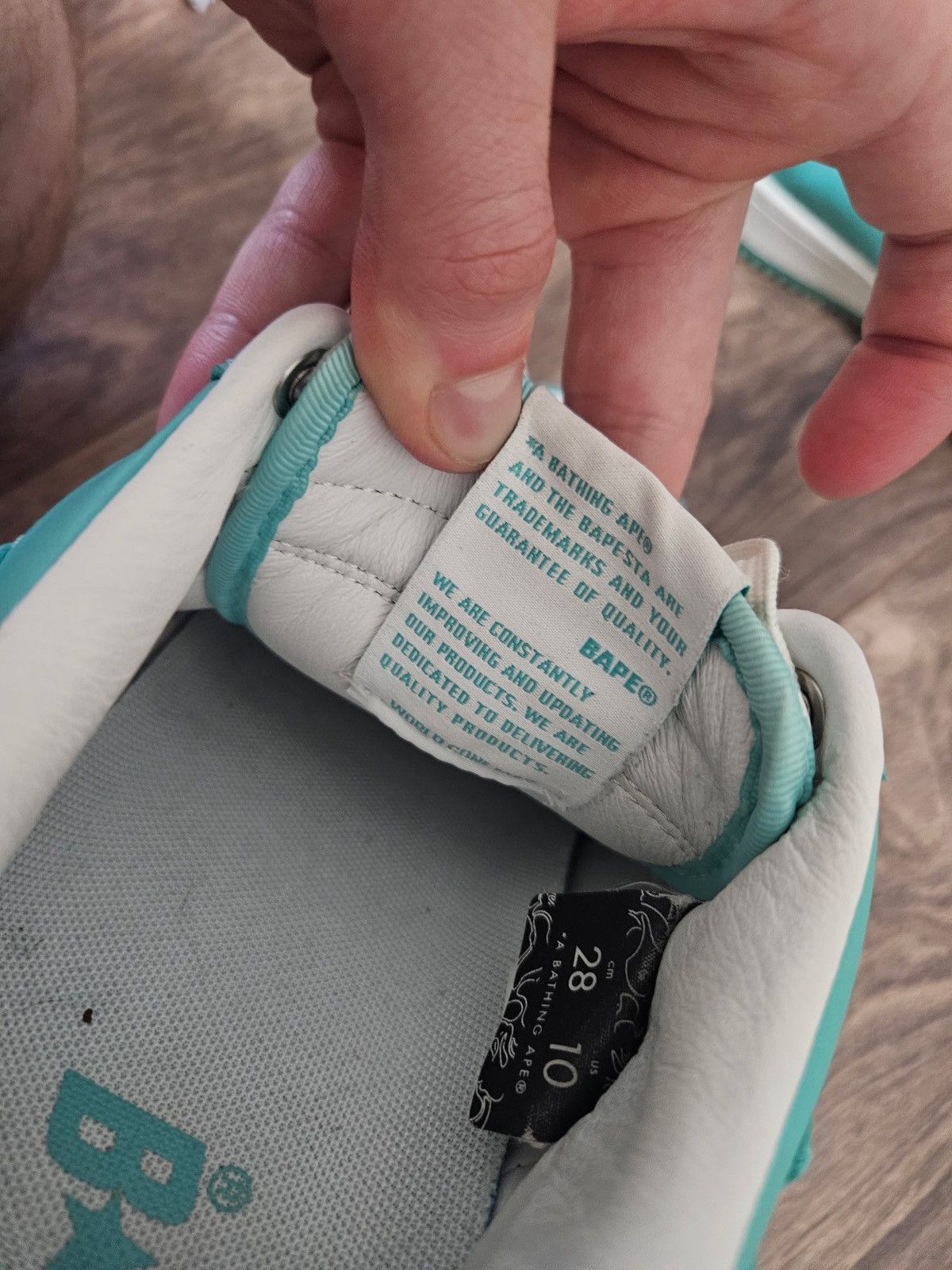 Bape Teal White M1 Bapesta Sneakers Size US 10 / EU 43 - 13 Thumbnail