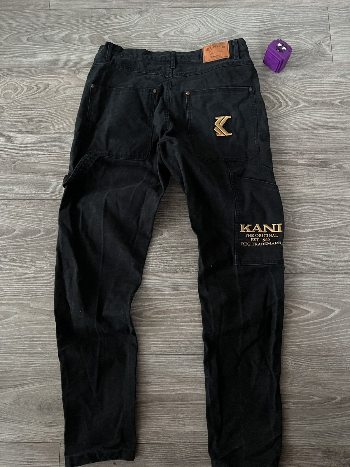 Karl Kani Karl Kani Embroidered Logo Rap Black Denim Unisex Jeans Size US 32 / EU 48 - 15 Thumbnail
