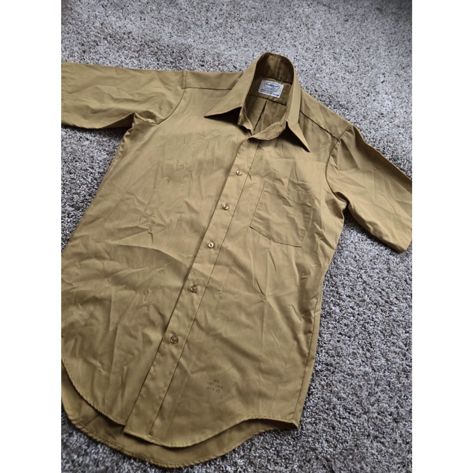 Vintage VINTAGE TownCraft Shirt Medium 14.5 Short Sleeve Yellow 70s Rockabilly Button-Front Mens Size US M / EU 48-50 / 2 - 2 Thumbnail