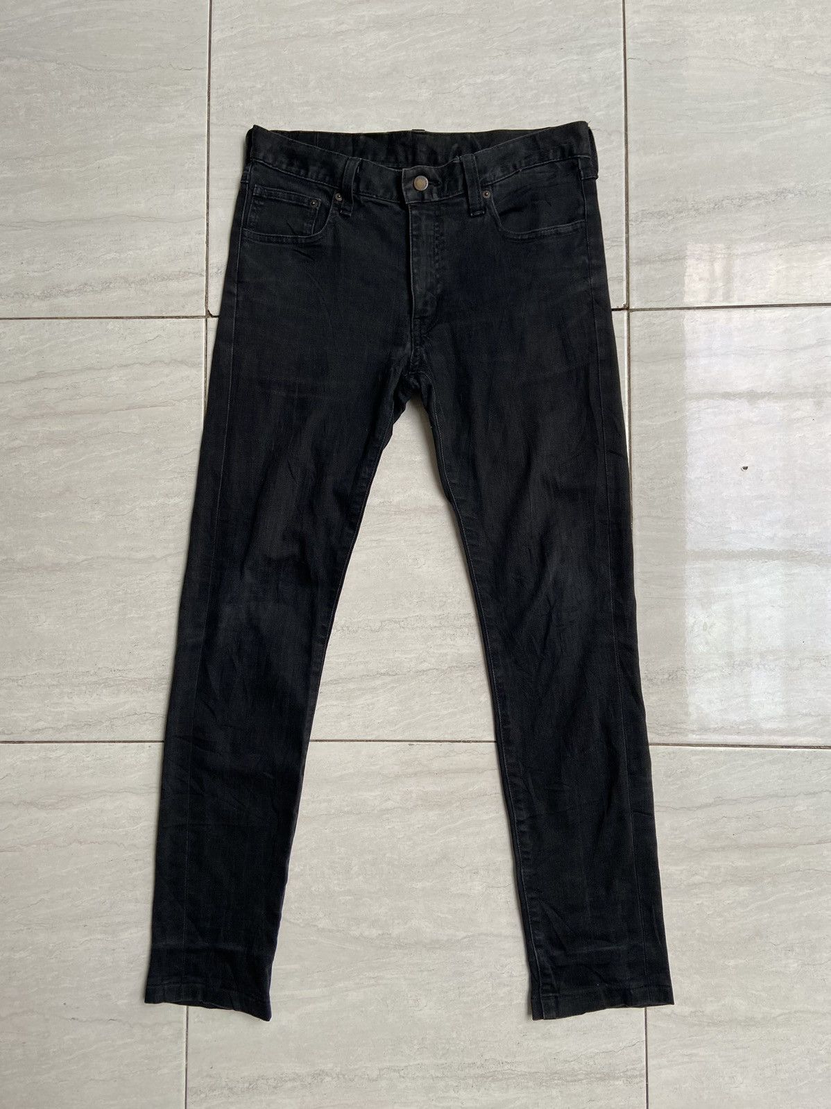 Uniqlo UNIQLO T-000 Black Skinny Denim Jeans Size US 30 / EU 46 - 7 Thumbnail