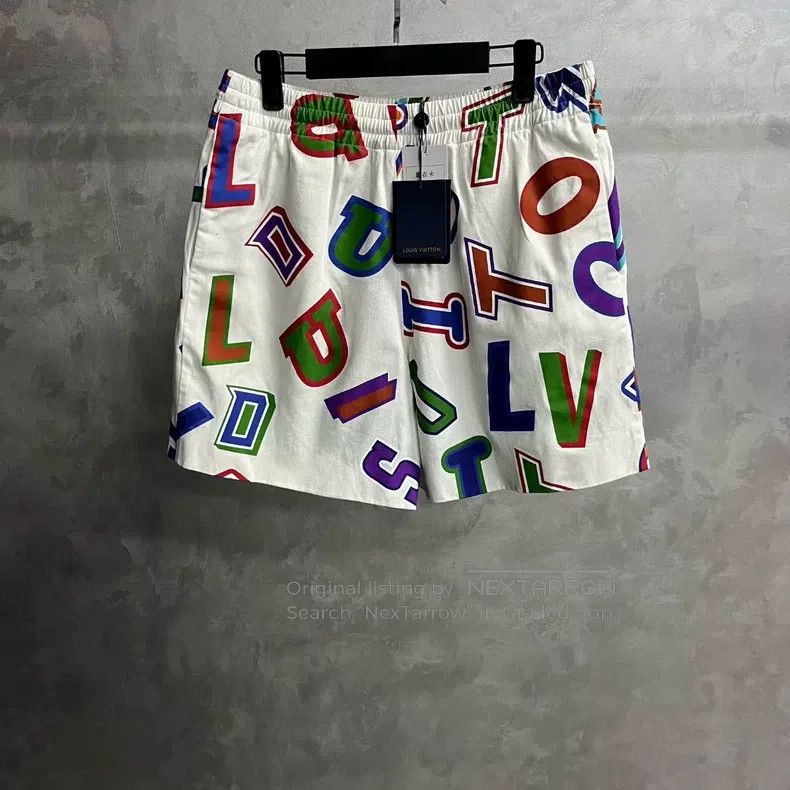 Louis Vuitton Louis Vuitton size m White Letter Logo Full Print Elastic B Size US 28 / EU 44 - 1 Thumbnail