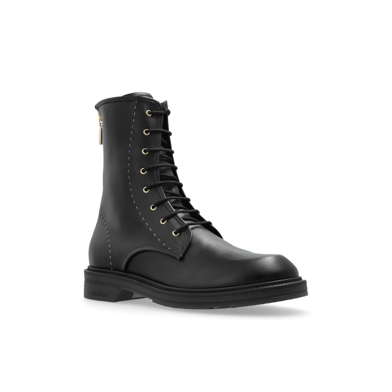Max Mara MAX MARA Urbancombact Black Leather Ankle Boots New & Authen Size US 8 / IT 38 - 2 Thumbnail