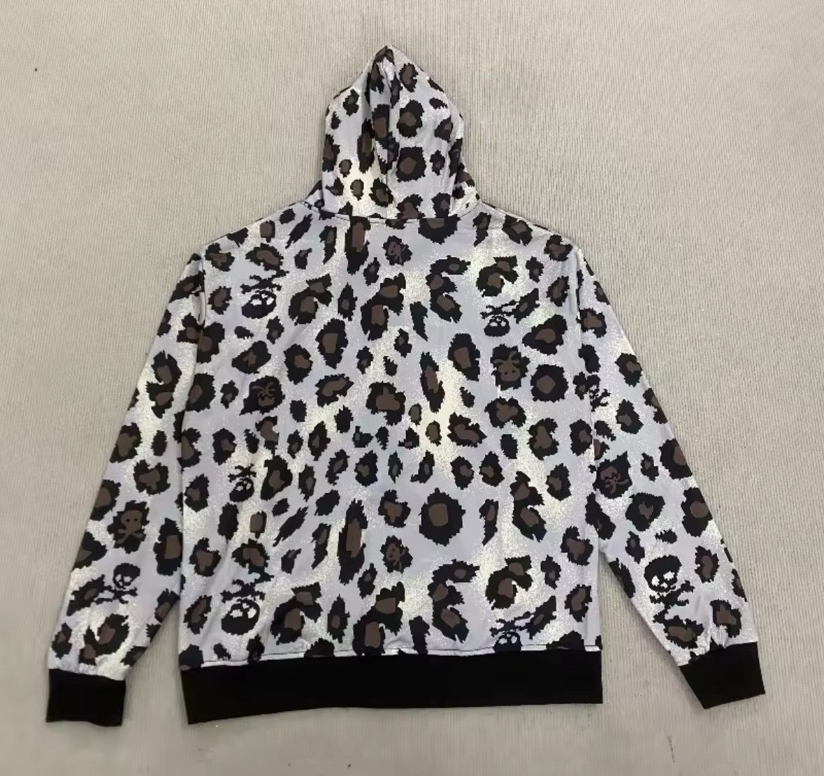 Other High Street Retro Punk Leopard Toxic Skull Design Hoodie Size L / US 10 / IT 46 - 2 Thumbnail
