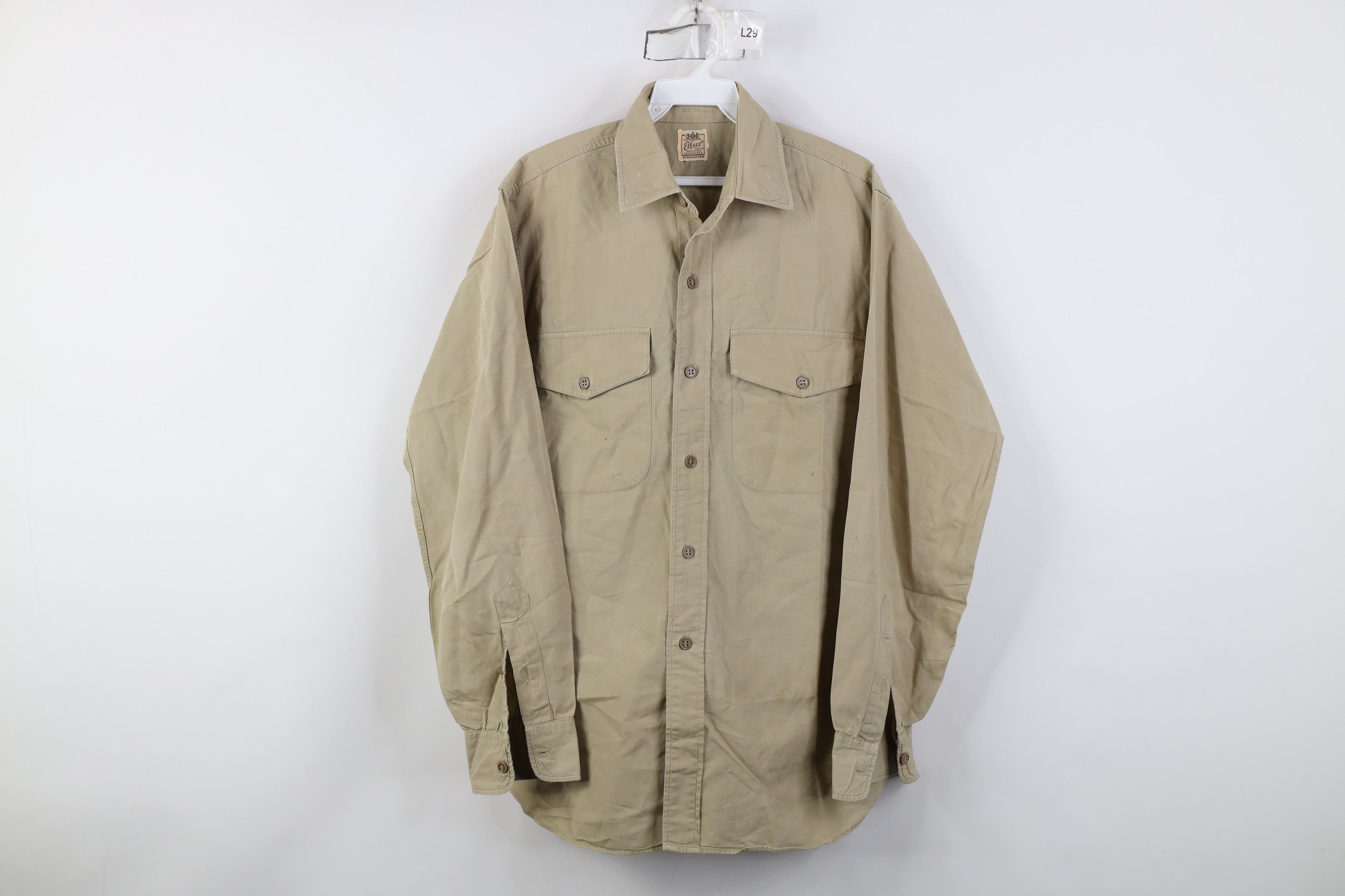 Vintage Vintage 40s 50s Elbeco Poplin Sanforized Button Shirt USA Size US M / EU 48-50 / 2 - 1 Thumbnail