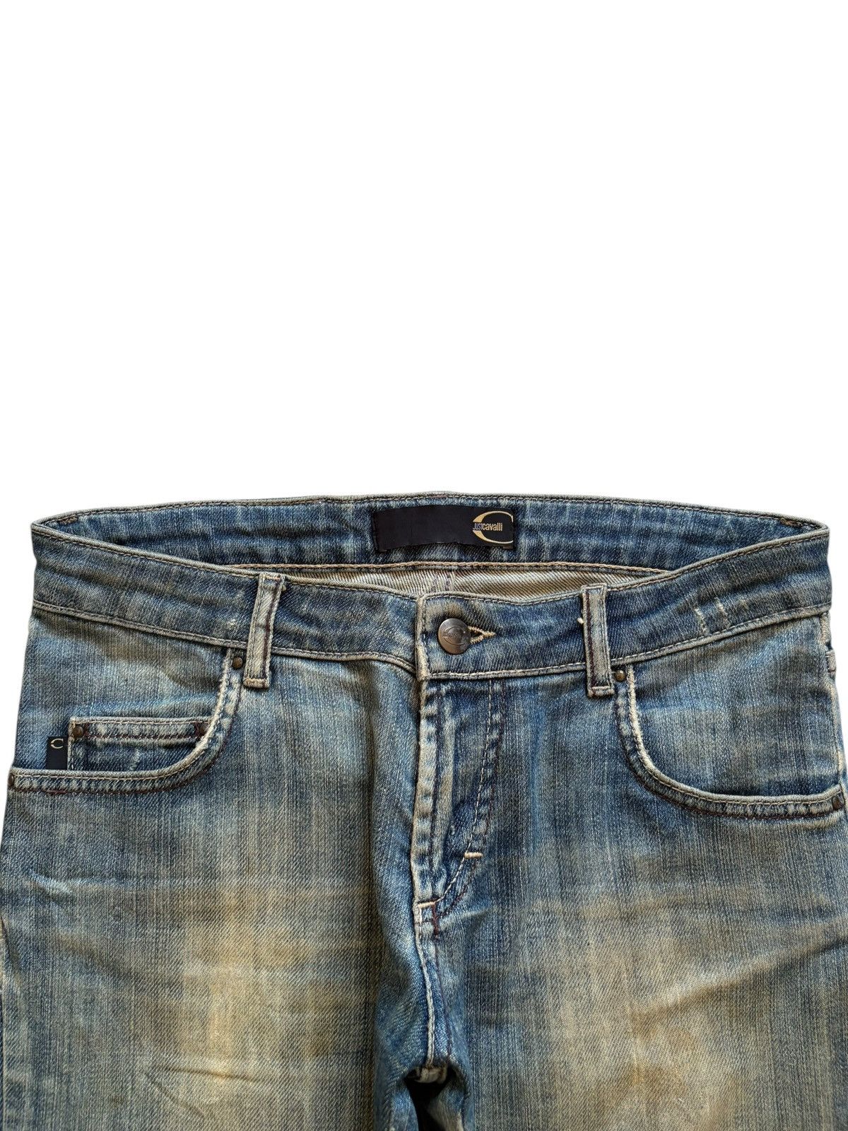 Just Cavalli Vintage Just Cavalli Mud Wash Embellished Distressed Jeans Size 30" / US 8 / IT 44 - 4 Thumbnail