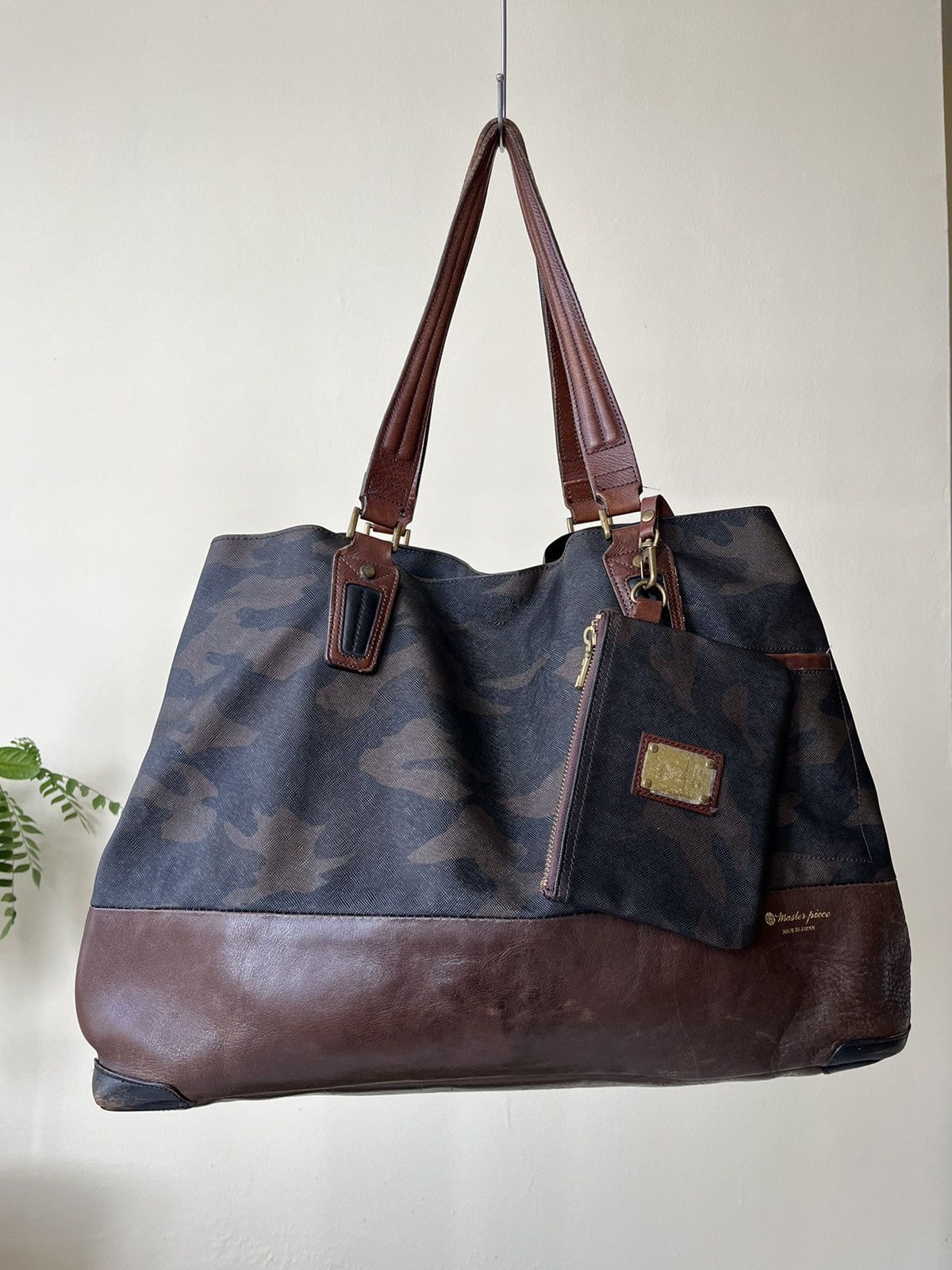 MasterPiece Masterpiece Camo Leather Large Tote Bag Size ONE SIZE - 1 Thumbnail