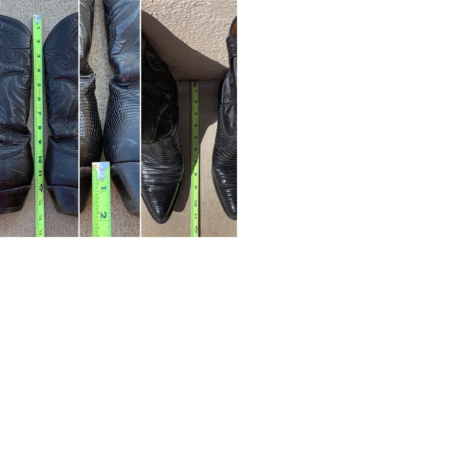 Tony Lama Tony Lama Boots Western Cowboy Men 8.5 D Black Leather Upper 8843 Made in USA Leather Lizard 8.5 D Boots Men Size US 9 / EU 42 - 9 Thumbnail