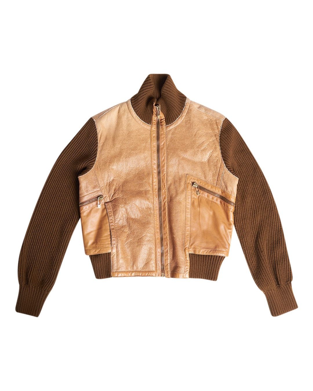 Dirk Bikkembergs Dirk Bikkembergs F/W2004 Mens Fleece Lined Leather Jacket Size US L / EU 52-54 / 3 - 1 Thumbnail