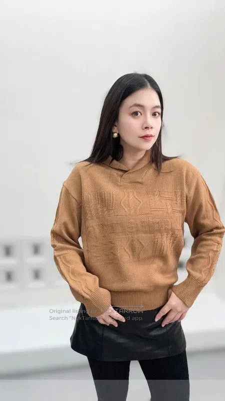 Burberry Burberry Camel Wool Knit Sweater for Women. Size M / US 6-8 / IT 42-44 - 2 Thumbnail