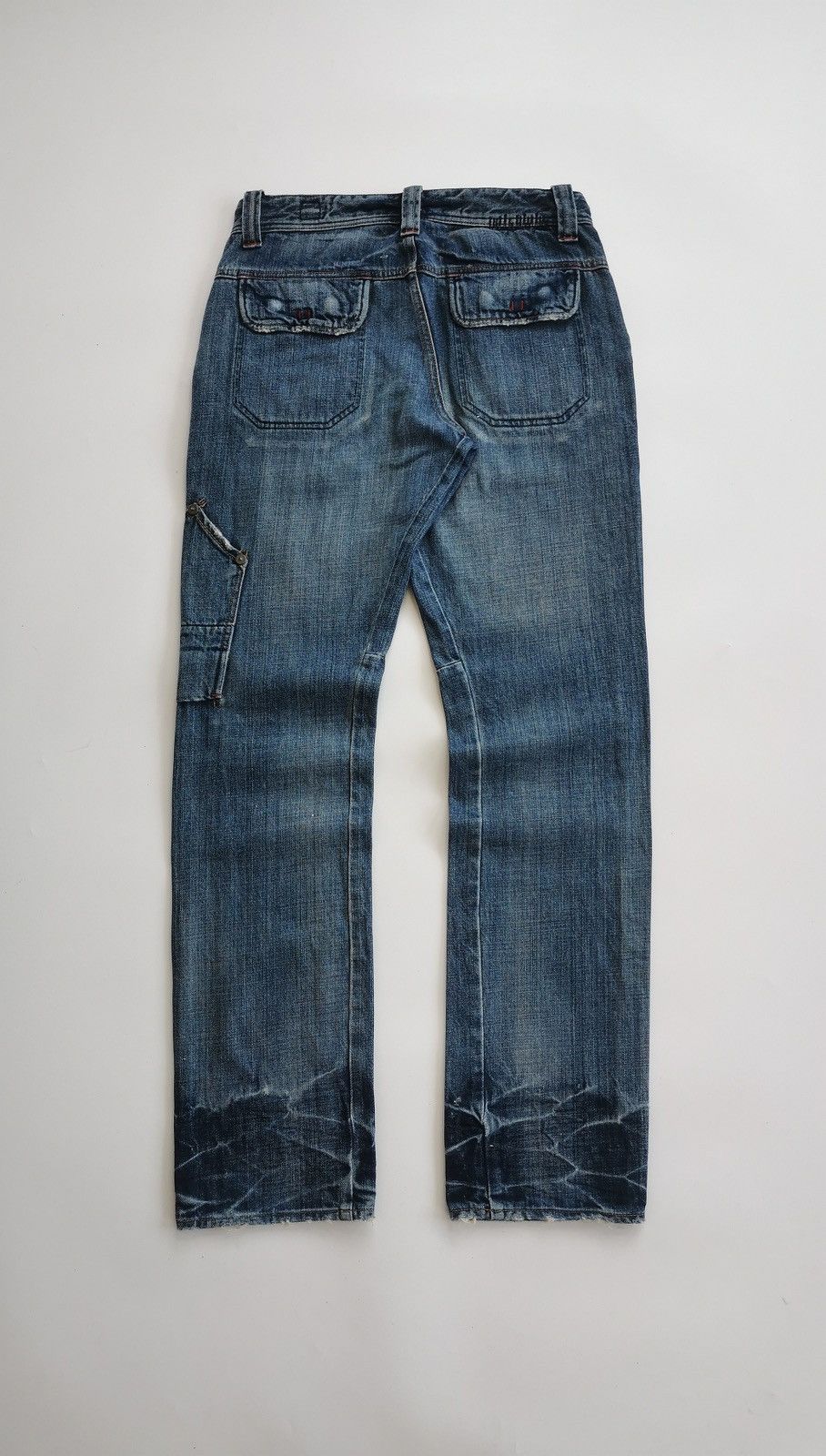 Kapital Bartack Work Dept Patch Pockets Distressed Denim Jeans Size US 29 - 8 Thumbnail