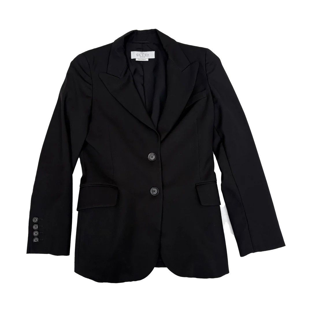 Gucci Gucci Designer Women Elegant Black Blazer Jacket Size S / US 4 / IT 40 - 1 Thumbnail