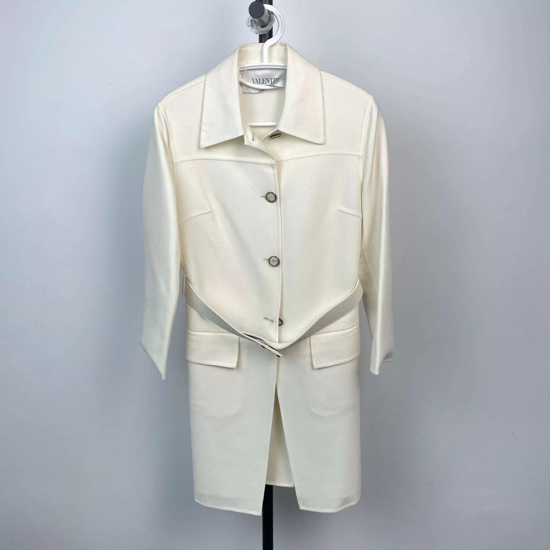 Valentino Valentino white 36 trench coat 95 new Size XS / US 0-2 / IT 36-38 - 1 Thumbnail