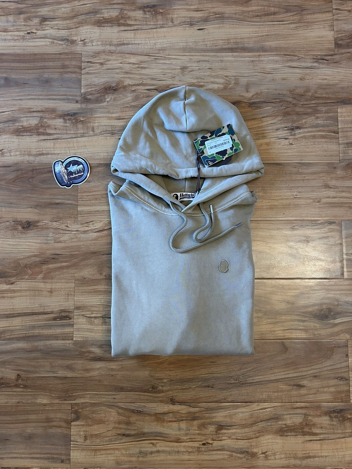 Bape NEW Bape Beige One Point Ape Face Pullover Hoodie Size US L / EU 52-54 / 3 - 3 Thumbnail