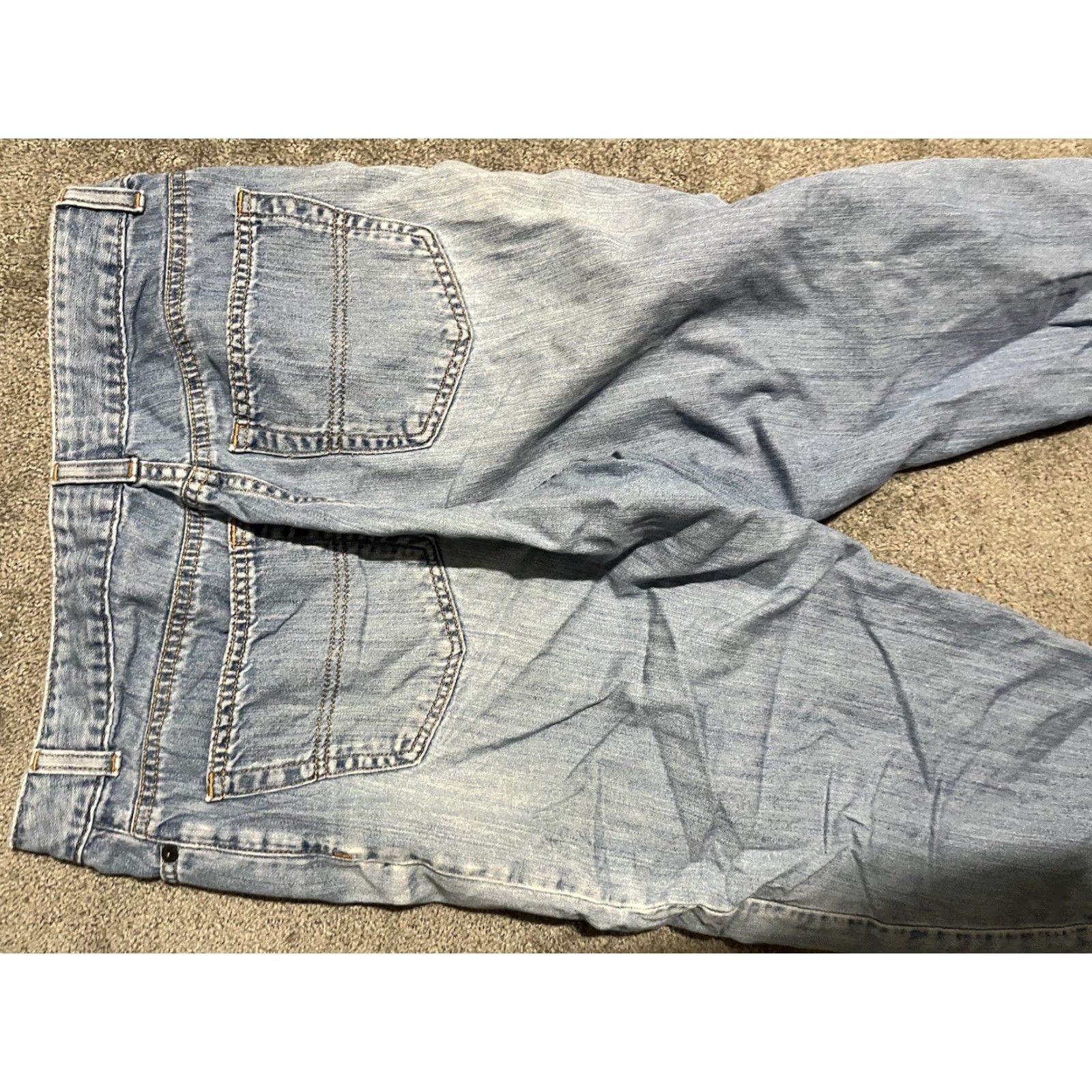 Vintage VINTAGE L.L. Bean Straight Crop Jeans Women Medium Blue 90s Logo Pockets Size 30" / US 8 / IT 44 - 4 Thumbnail