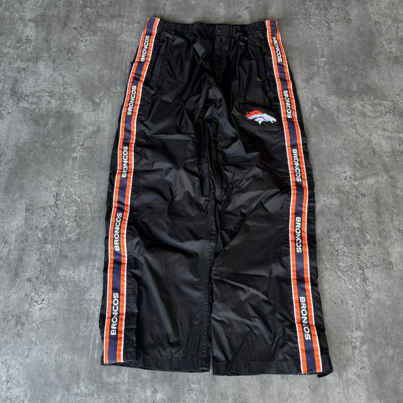 Japanese Brand × NFL × Vintage Vintage Y2K Denver Broncos NFL Tech Grunge Rainwear Pants Size US 34 / EU 50 - 1 Thumbnail