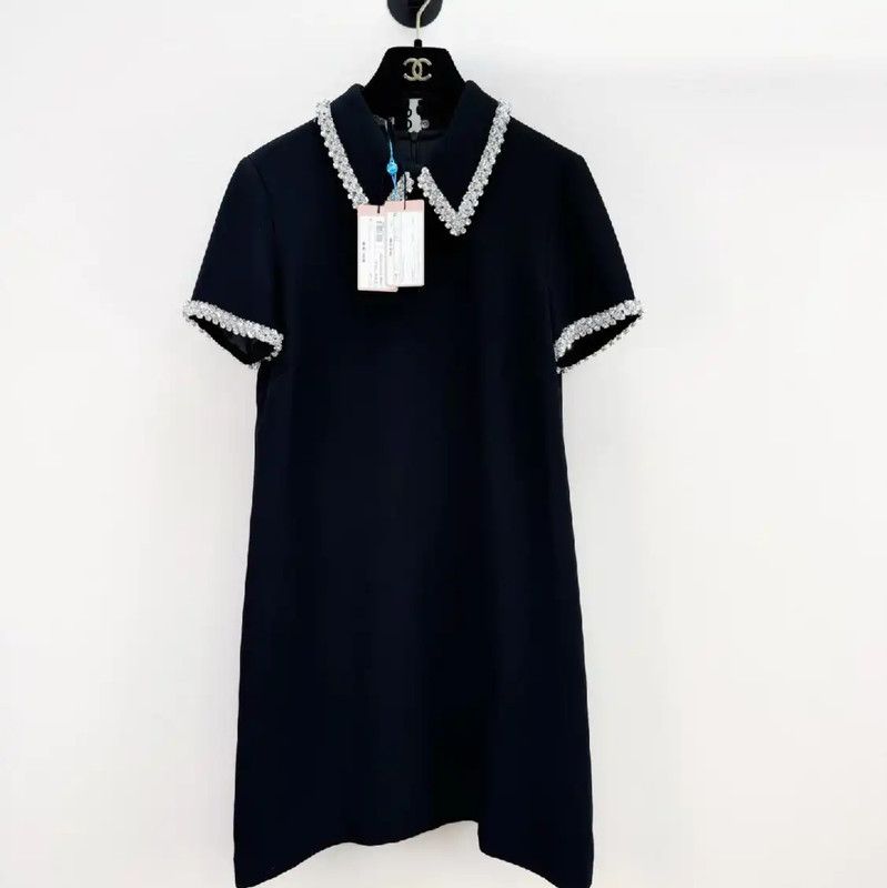 Miu Miu Miu Miu Summer Black Short Sleeve Dress 0089 Size M / US 6-8 / IT 42-44 - 1 Thumbnail
