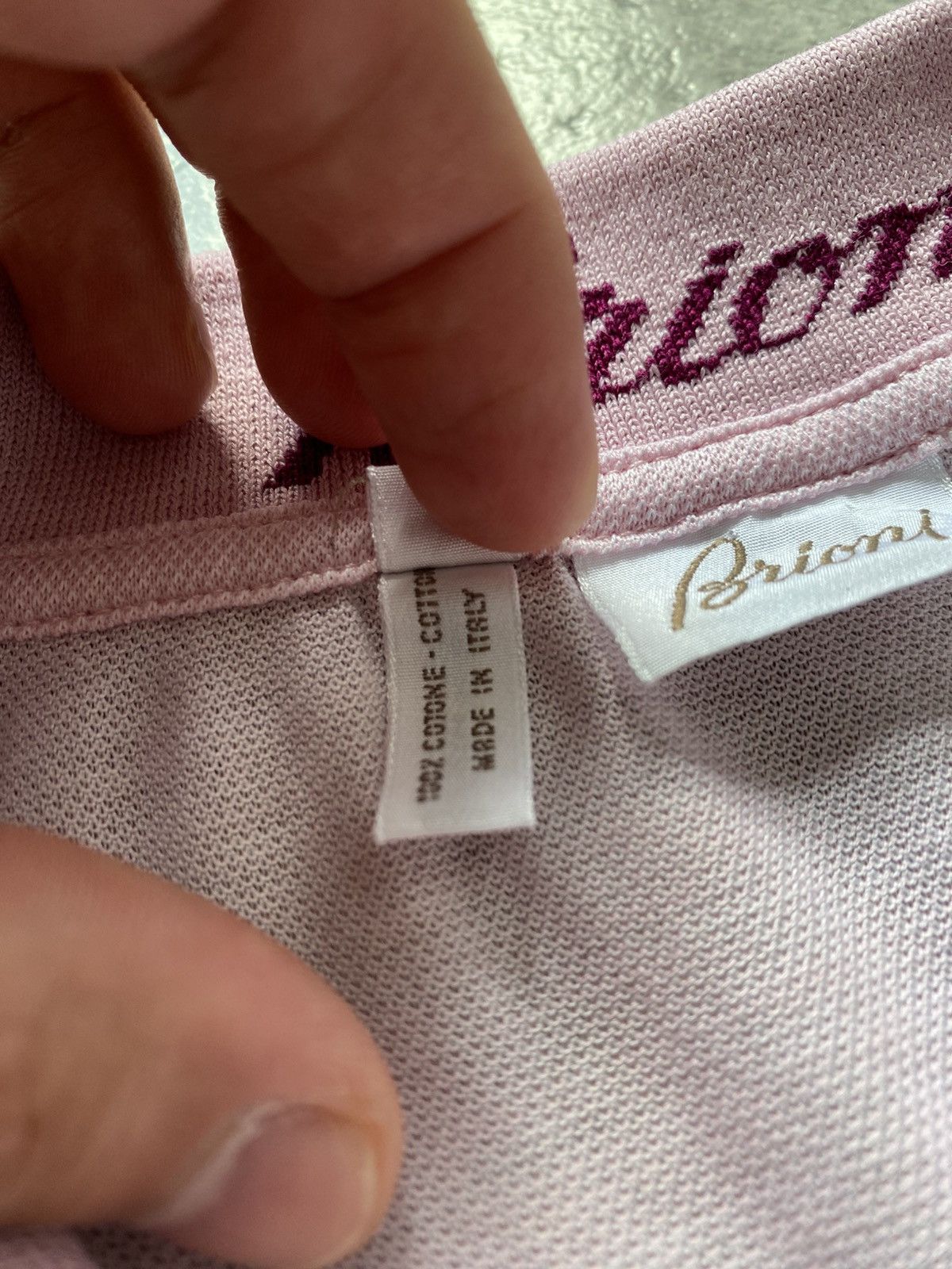 Brioni Brioni Pink/Purple Soft Cotton Polo Tee T-Shirt Size US XXL / EU 58 / 5 - 4 Thumbnail
