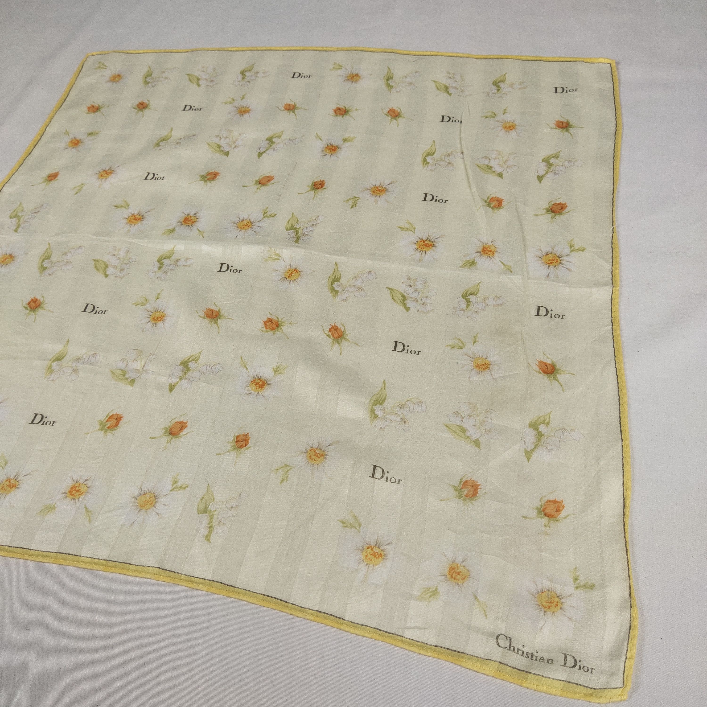 Vintage Christian Dior Handkerchief / Neckerchief / Bandana FZ481 Size ONE SIZE - 4 Thumbnail