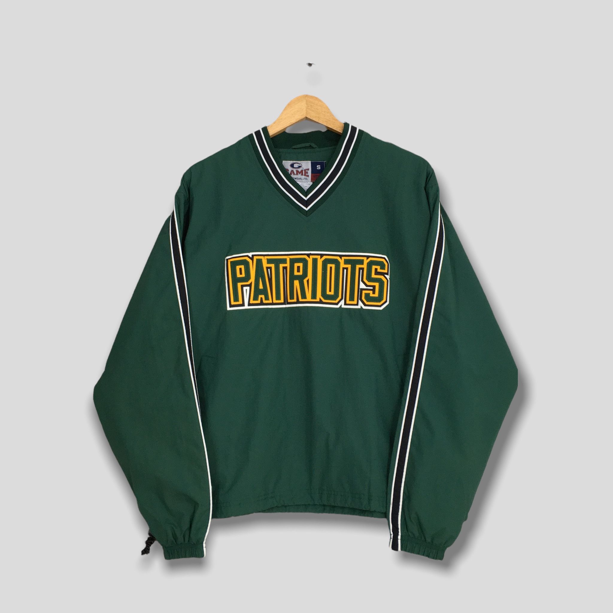 image of New England Patriots Football Nfl Pullover Jacket Small in Green, Men's