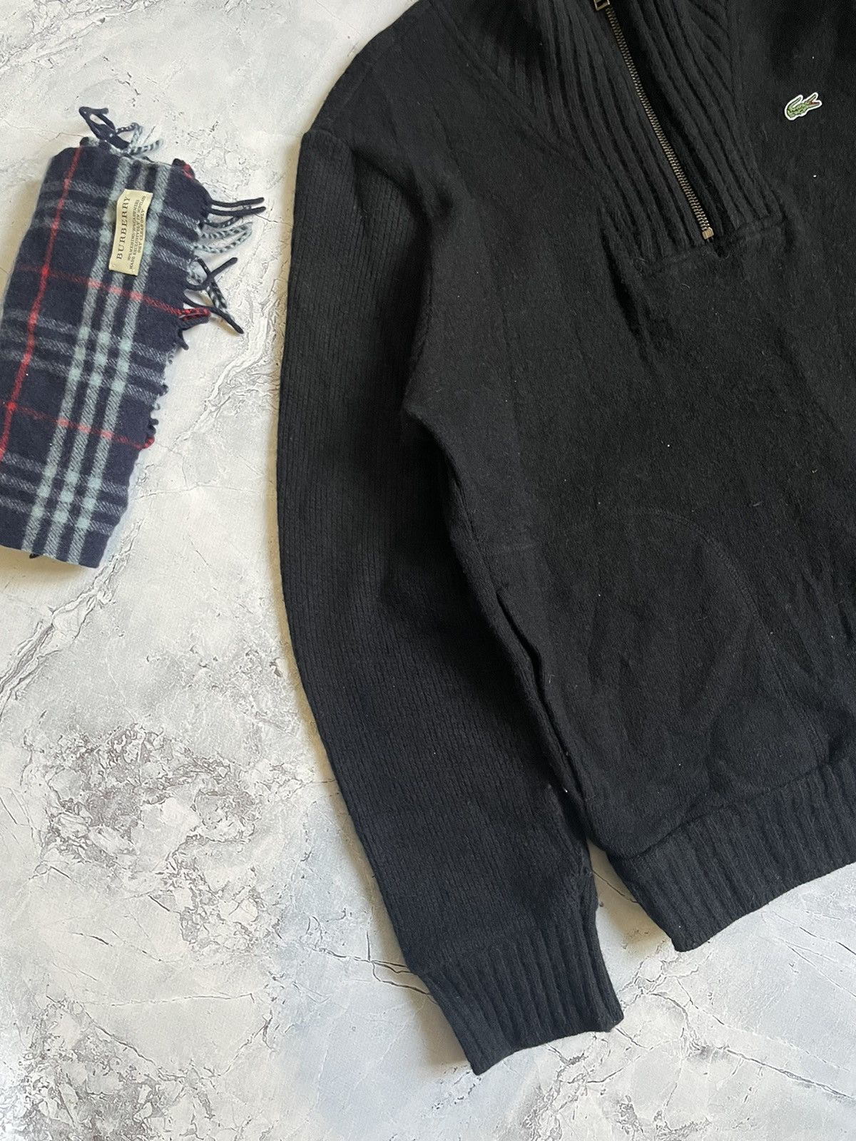 Lacoste × Vintage Lacoste Men’s Vintage Knitted Sweater 1/4 Zip Size US L / EU 52-54 / 3 - 4 Thumbnail