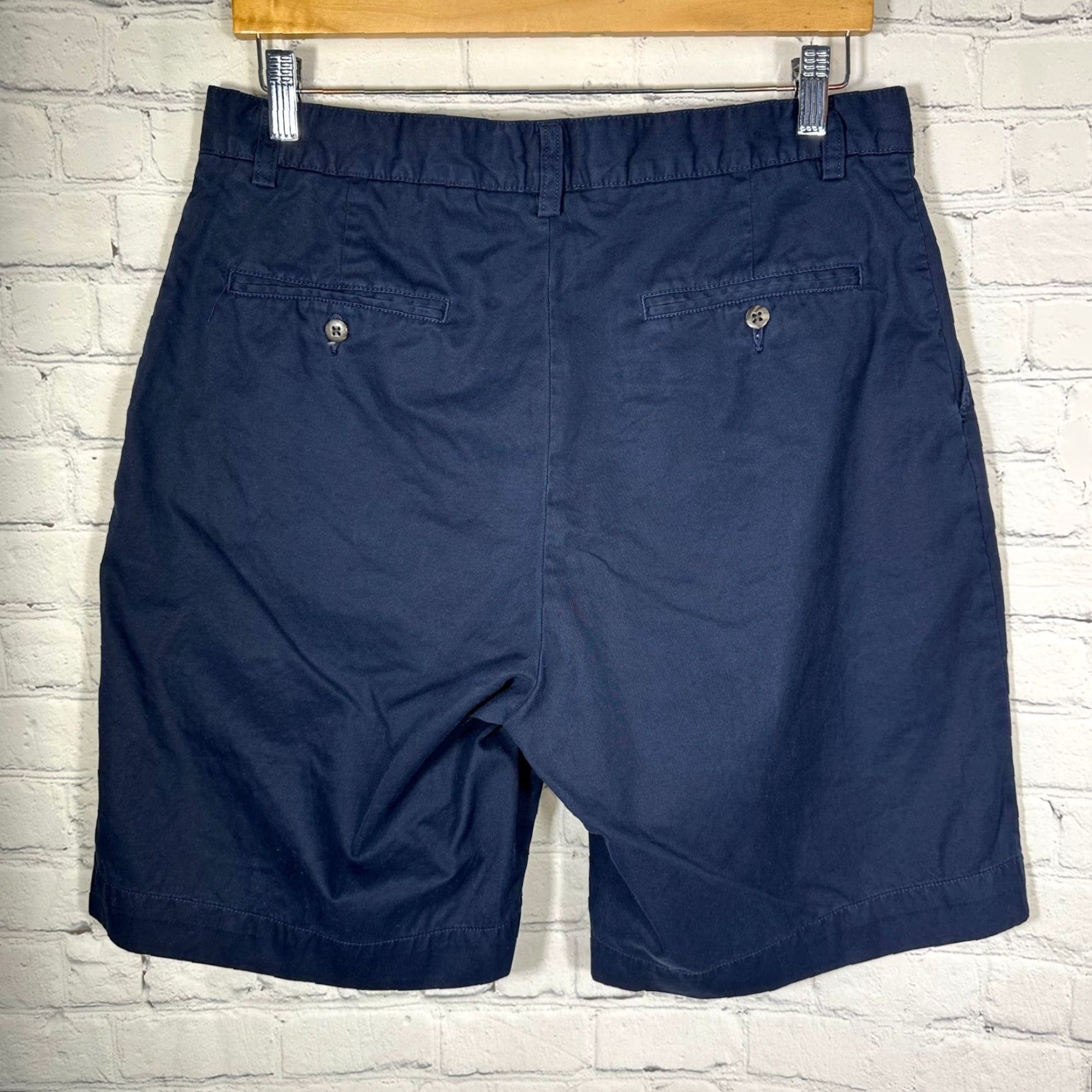 Polo Ralph Lauren Polo Ralph Lauren Mens Navy Blue Cotton Chino Shorts Flat Front 33 Classic Size US XS / EU 42 / 0 - 5 Thumbnail