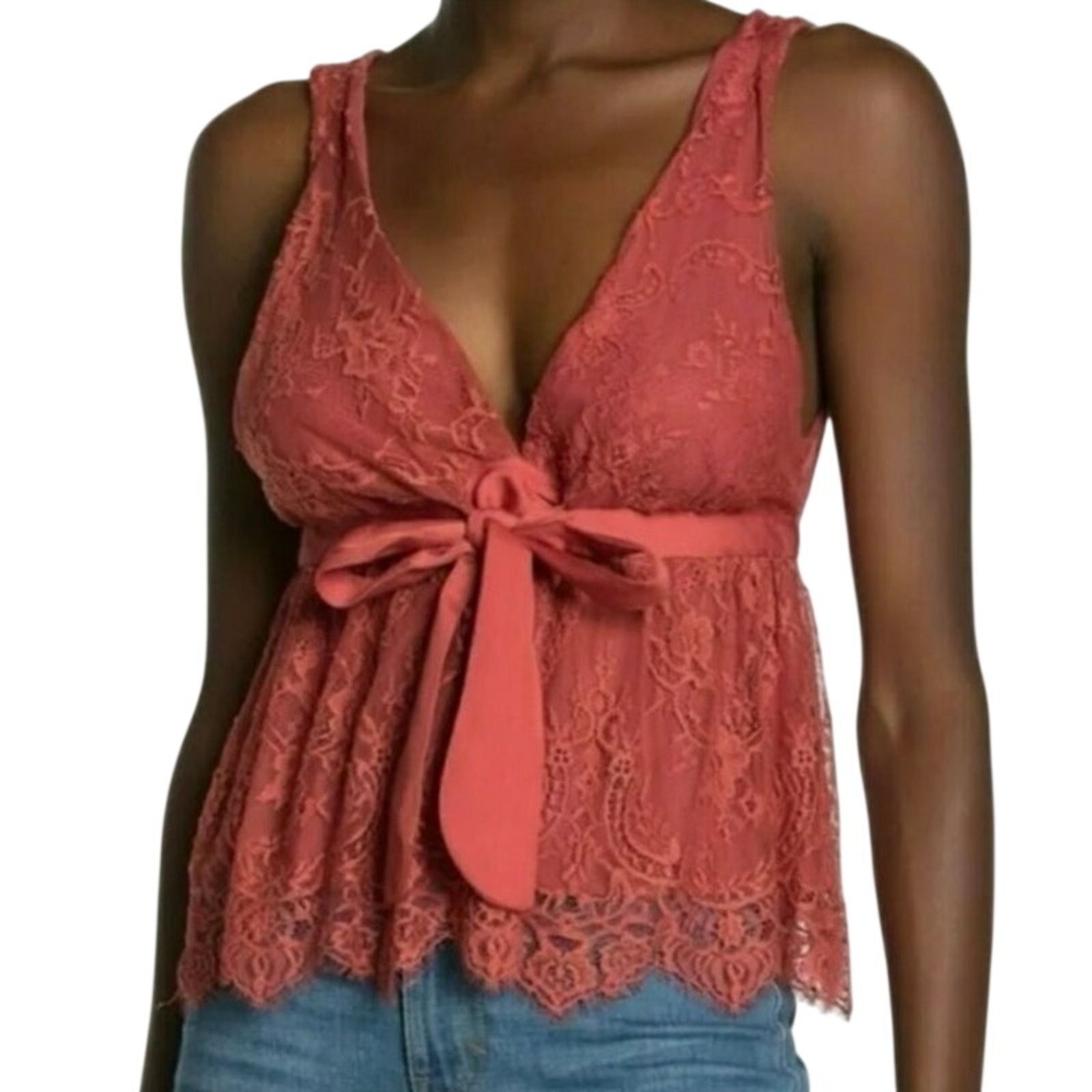 Free People FREE PEOPLE Chante Lace Babydoll Tank Frenchie Kiss Size XL Size XL / US 12-14 / IT 48-50 - 3 Thumbnail