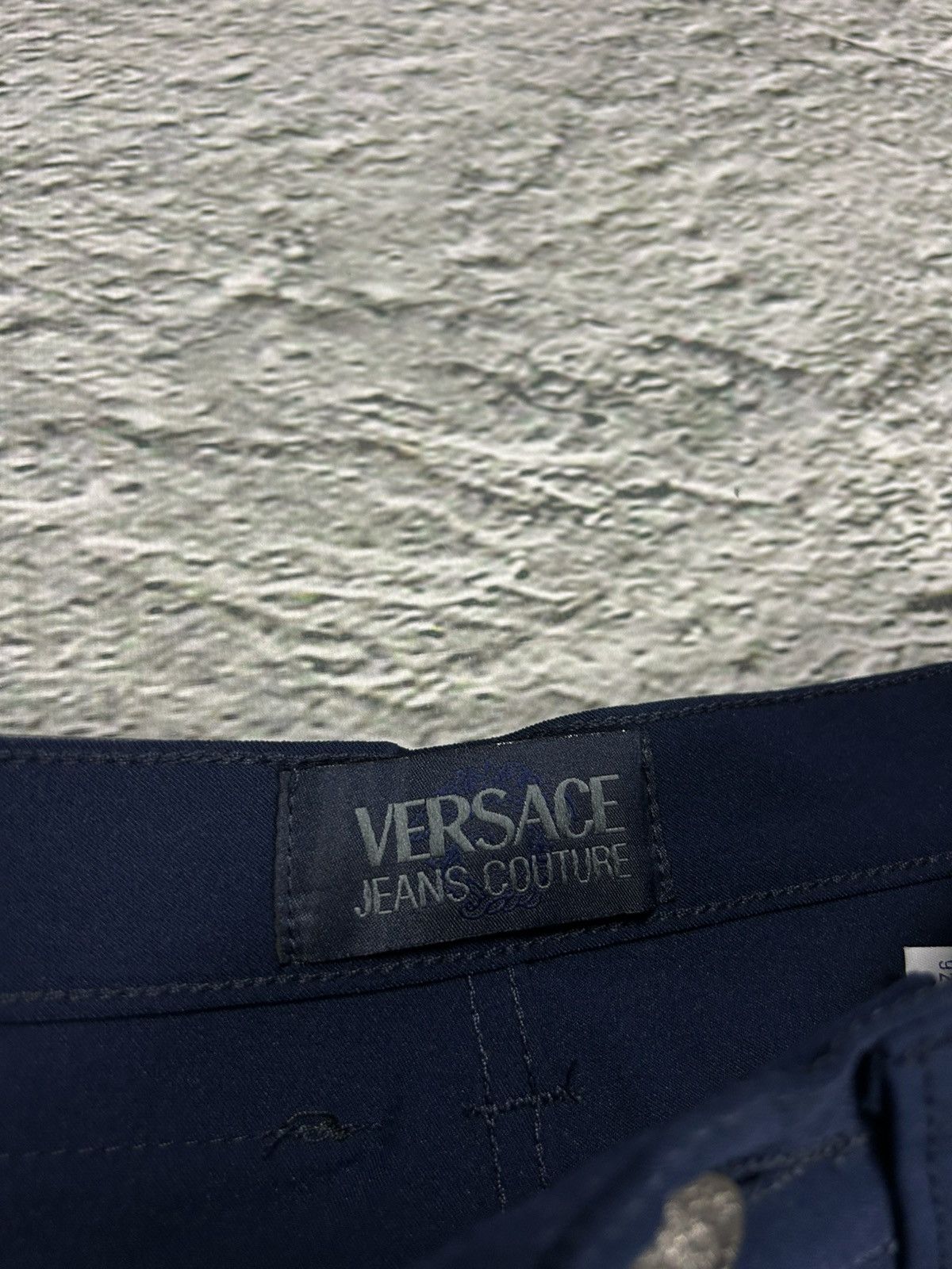 Versace × Versace Jeans Couture × Vintage Versace Pants navy blue high rise slim jeans couture Size 28" / US 6 / IT 42 - 3 Thumbnail