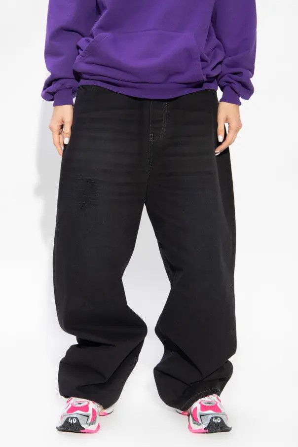 Balenciaga o1mt1gz1224 Dup / Large Baggy Jeans in Black Size 30" / US 8 / IT 44 - 3 Thumbnail